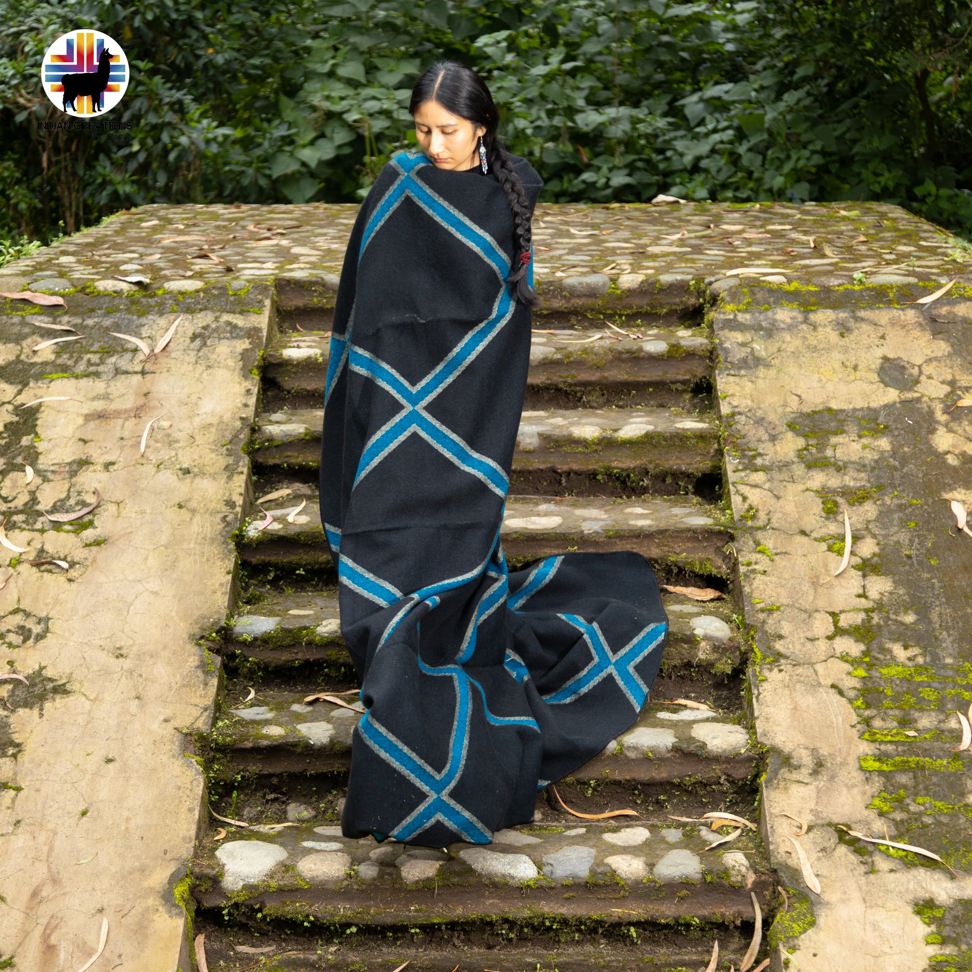 Brunnera Handmade Alpaca Wool Blanket. Queen Size.