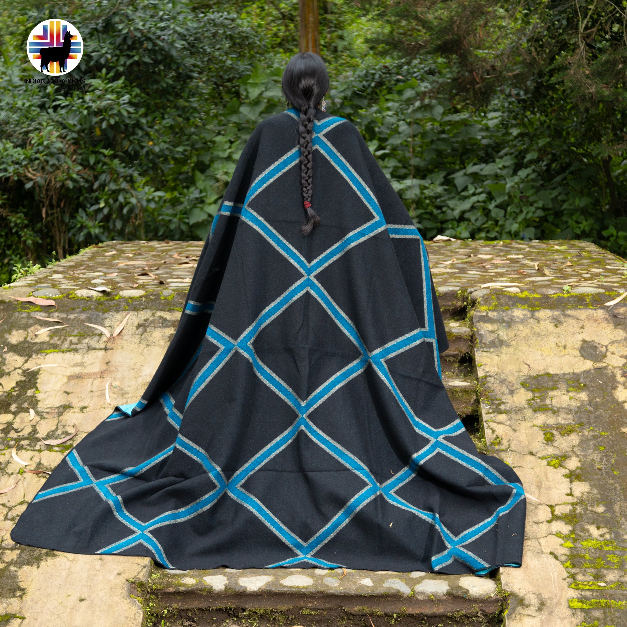 Brunnera Handmade Alpaca Wool Blanket. Queen Size.