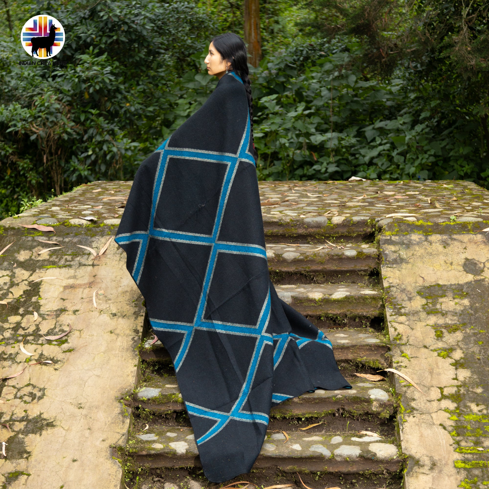 Brunnera Handmade Alpaca Wool Blanket. Queen Size.