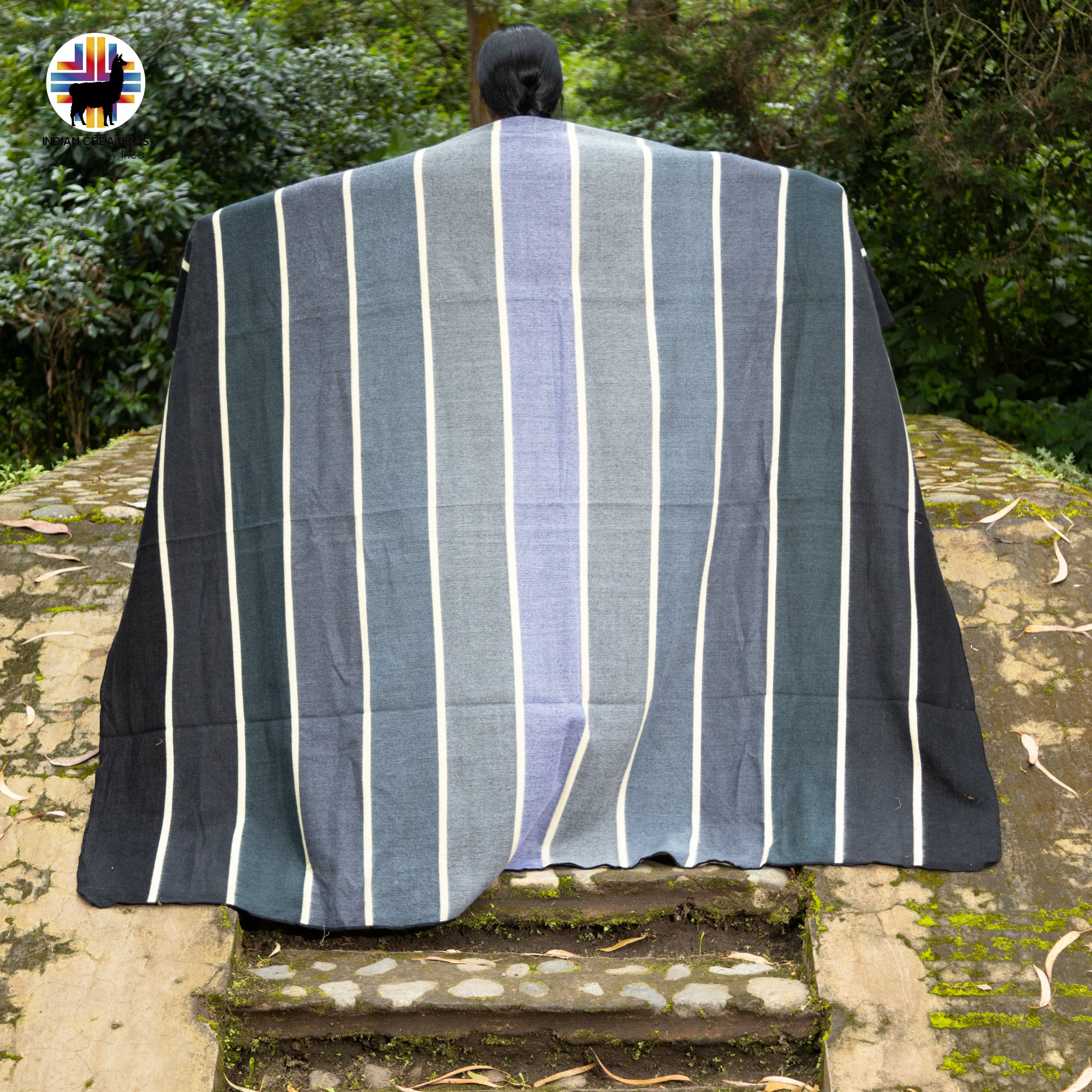 Silver Shadows Handmade Alpaca Wool Blanket. Queen Size.
