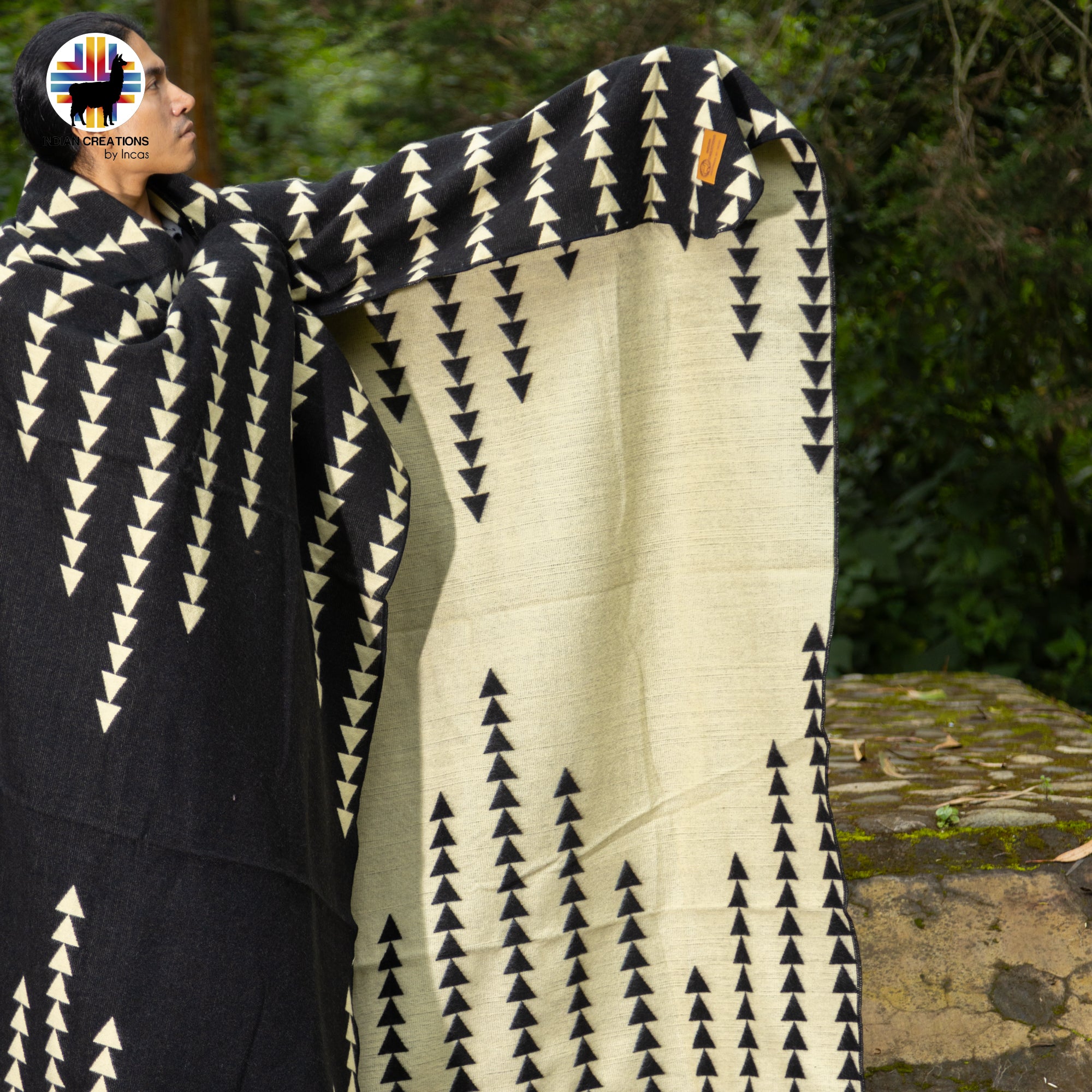 Tacca chantieri Handmade Alpaca Wool Blanket. Queen Size.