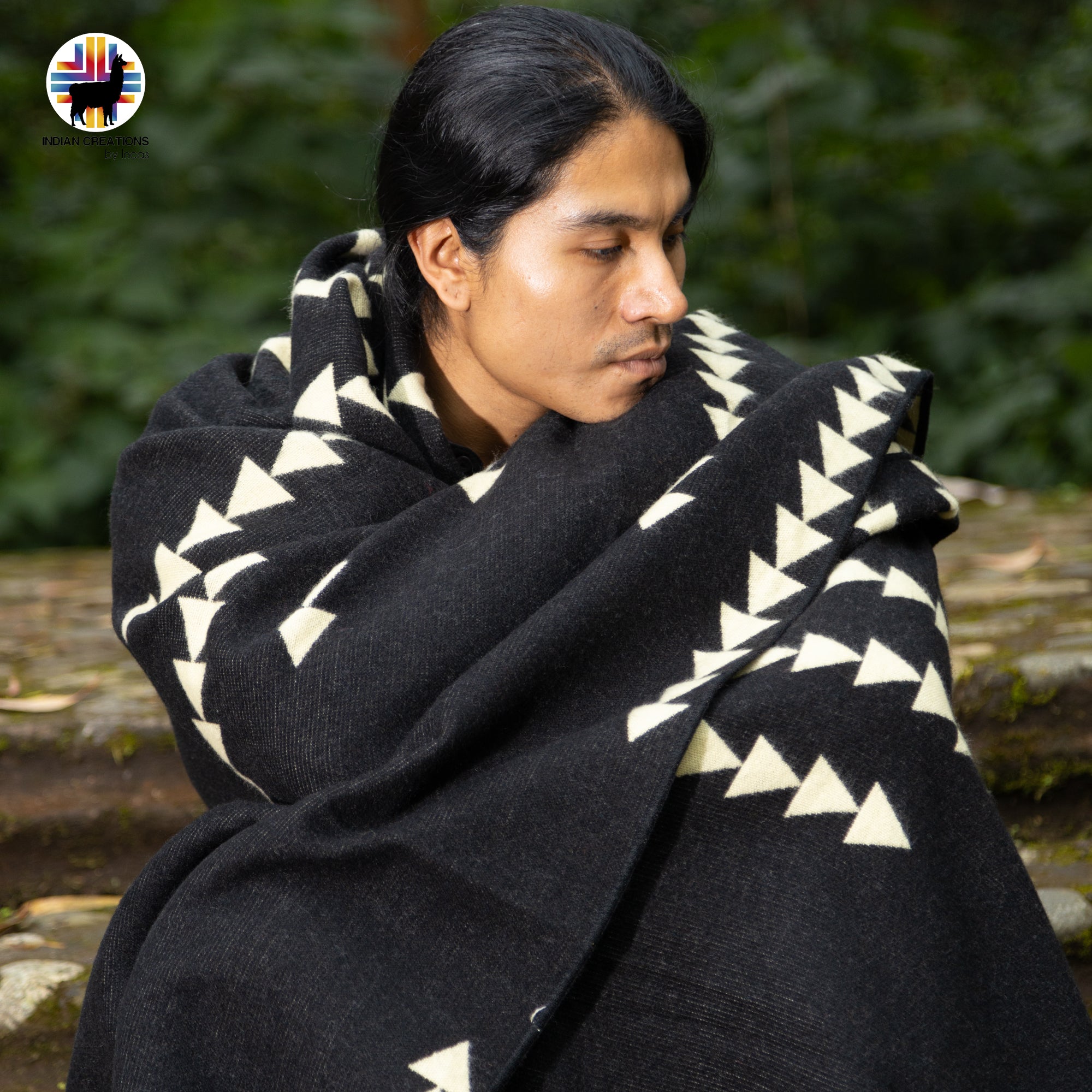 Tacca chantieri Handmade Alpaca Wool Blanket. Queen Size.