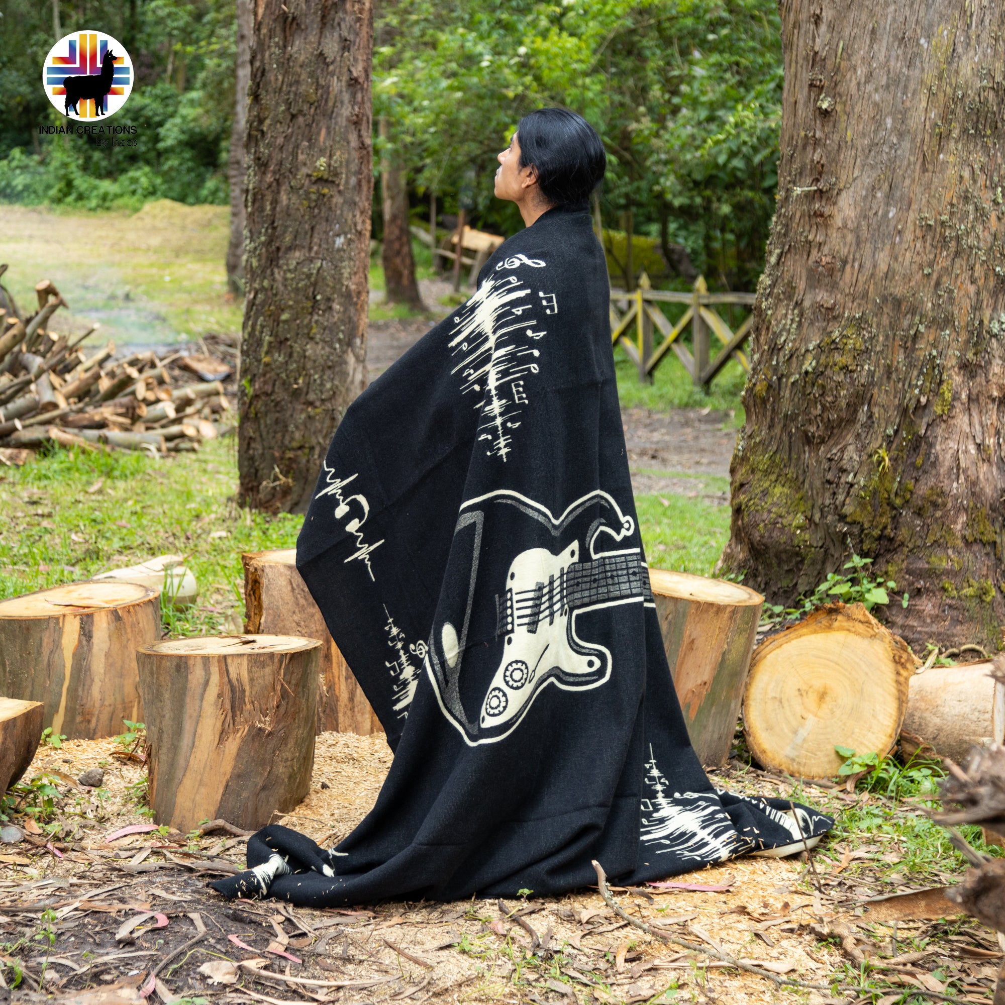 The Vibes Handmade Alpaca Wool Blanket. Queen Size.