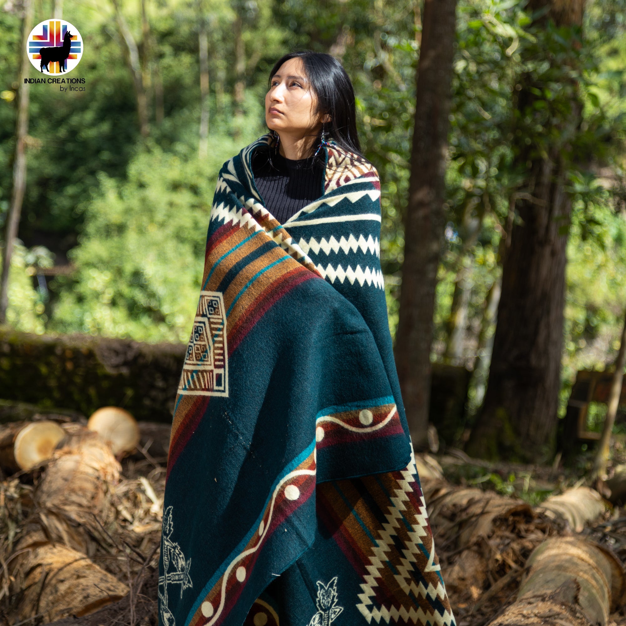 Brunnera Handmade Alpaca Wool Blanket. Queen Size.