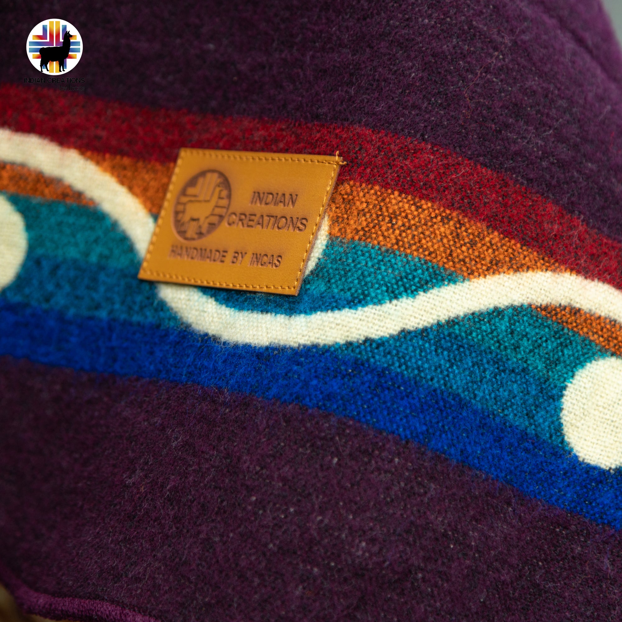 Black Baccara Handmade Alpaca Wool Blanket. Queen Size