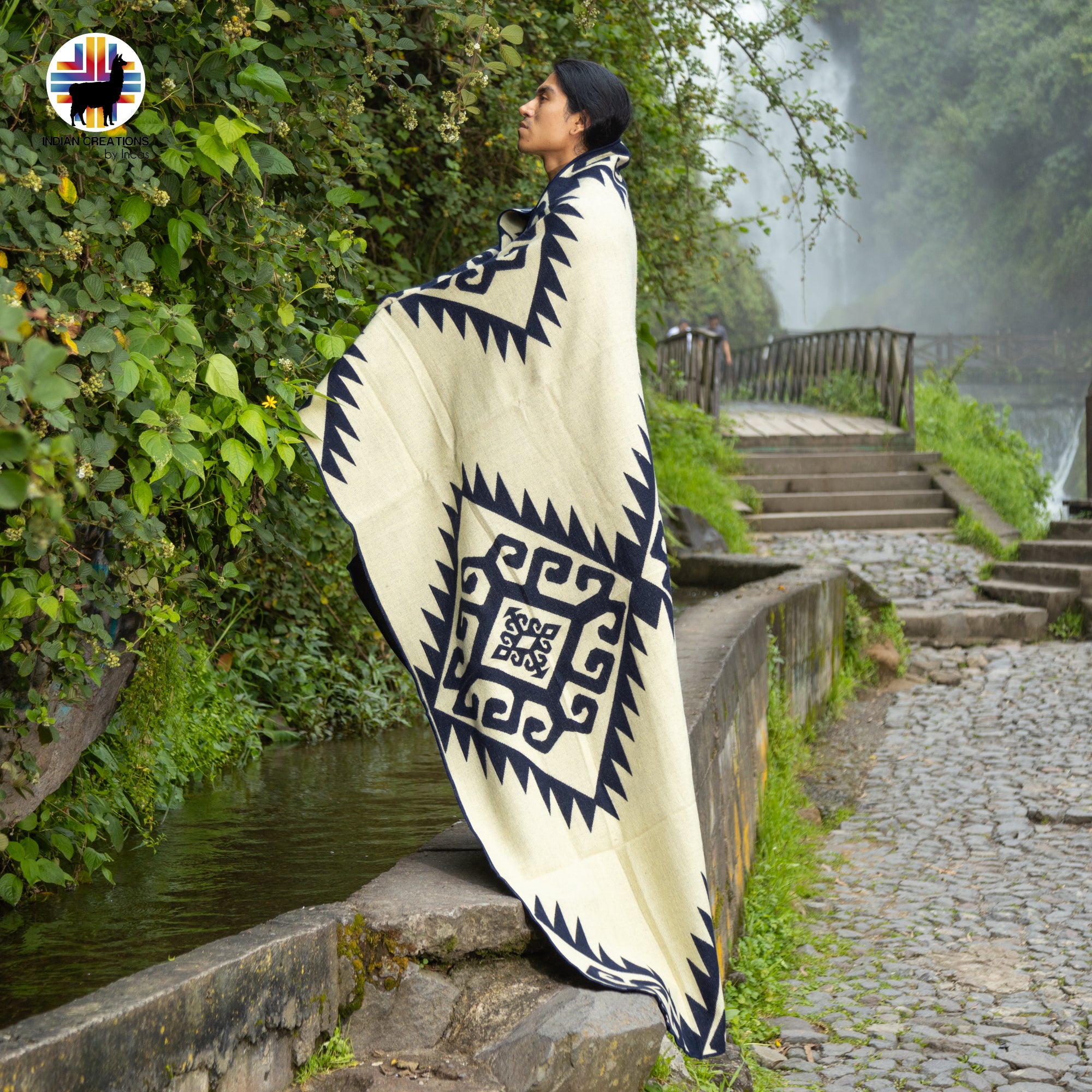 Hyacinthus Handmade Alpaca Wool Blanket. Queen Size