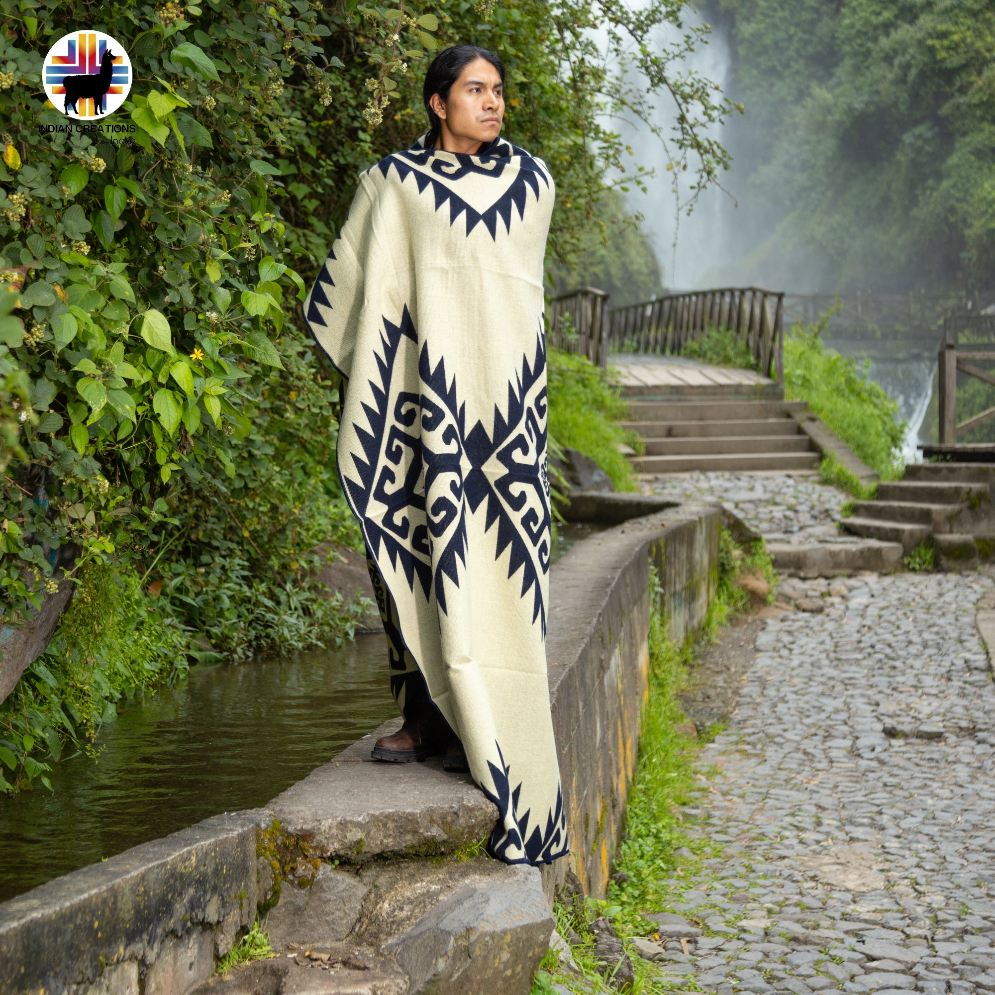 Hyacinthus Handmade Alpaca Wool Blanket. Queen Size