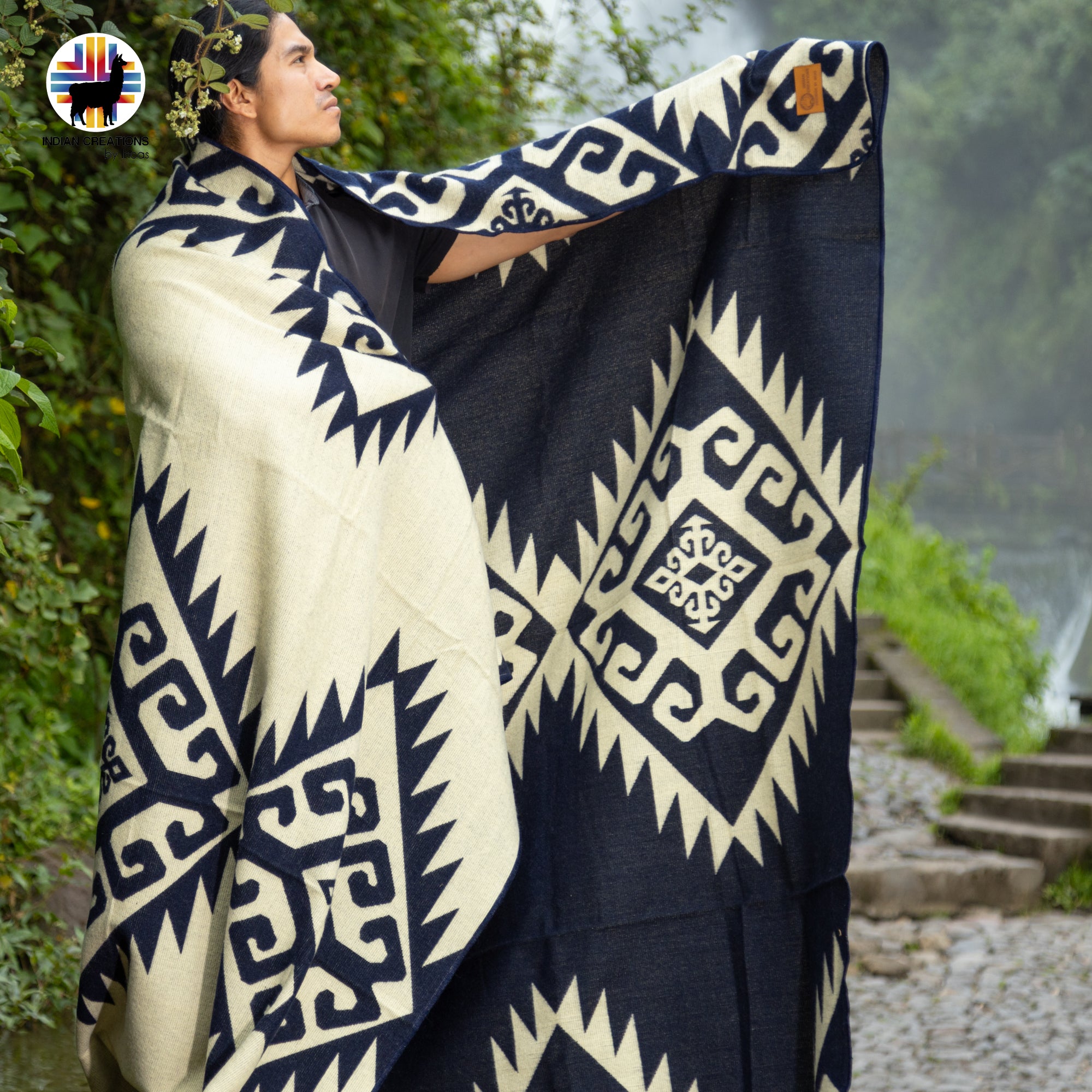 Hyacinthus Handmade Alpaca Wool Blanket. Queen Size
