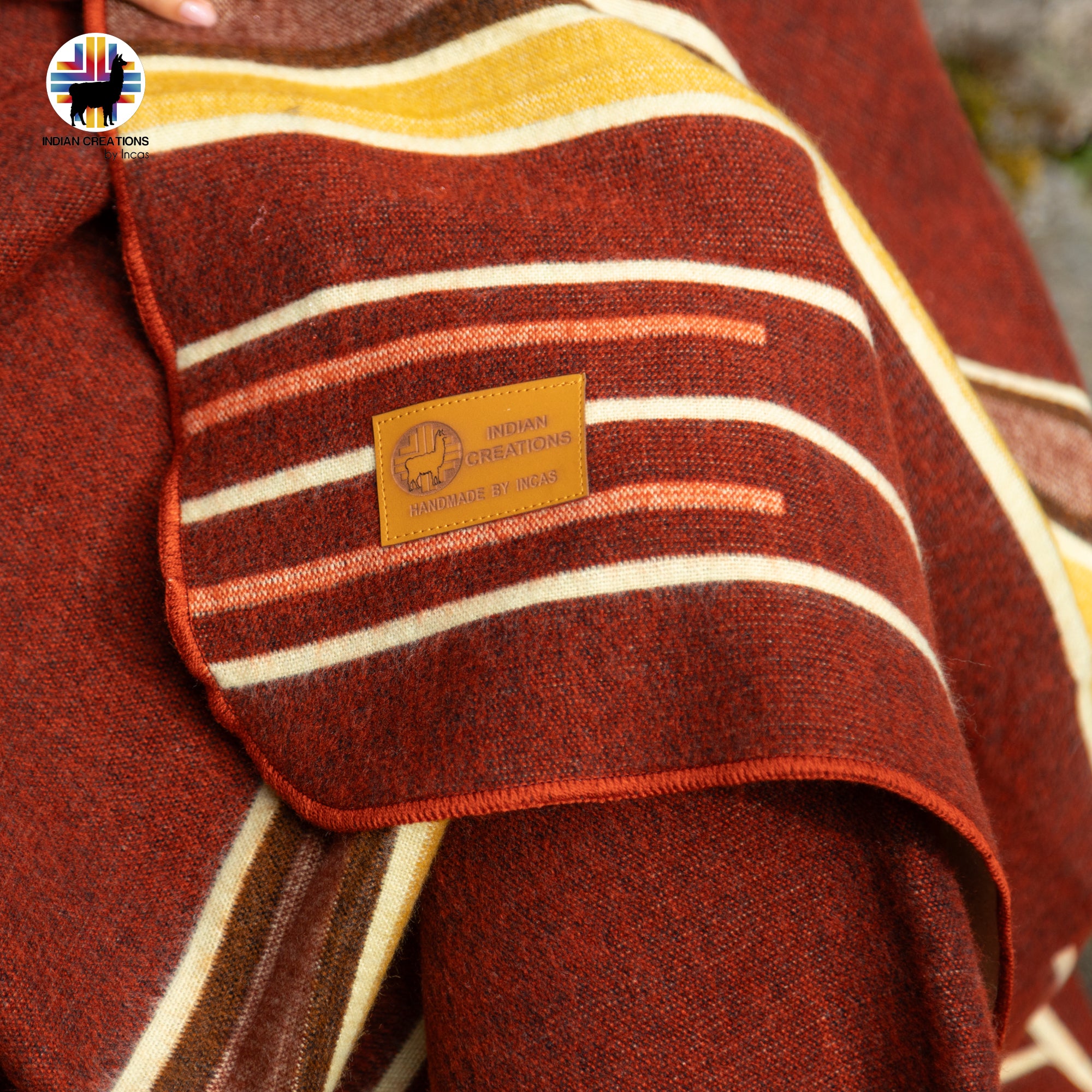 Tithonia Handmade Alpaca Wool Blanket. Queen Size