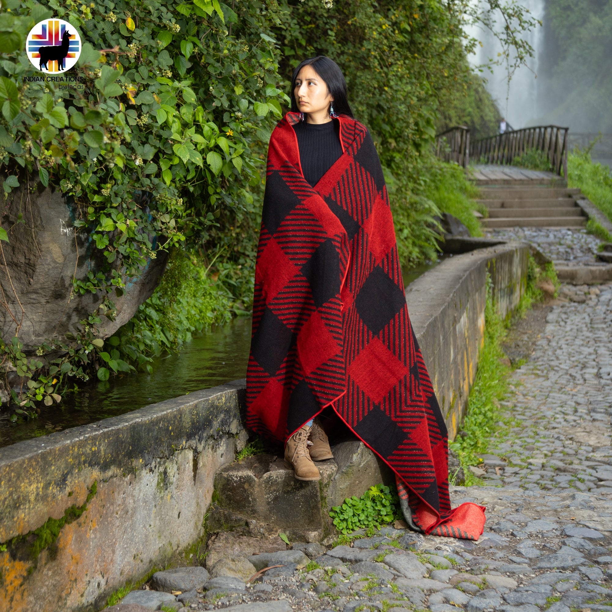 Queen's Gambit Handmade Alpaca Wool Blanket. Queen Size.