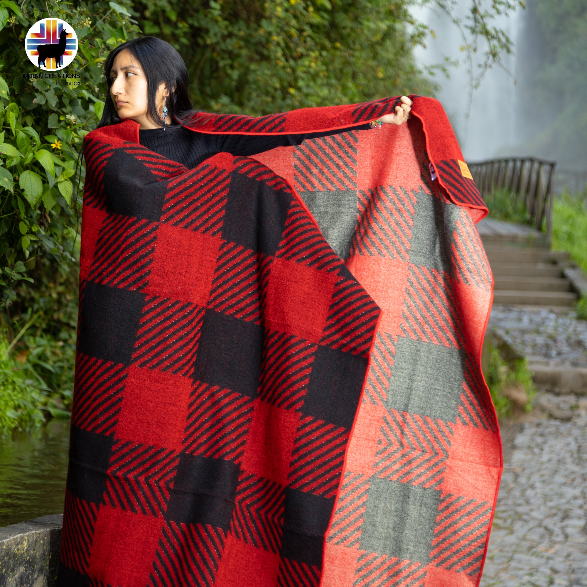 Queen's Gambit Handmade Alpaca Wool Blanket. Queen Size.