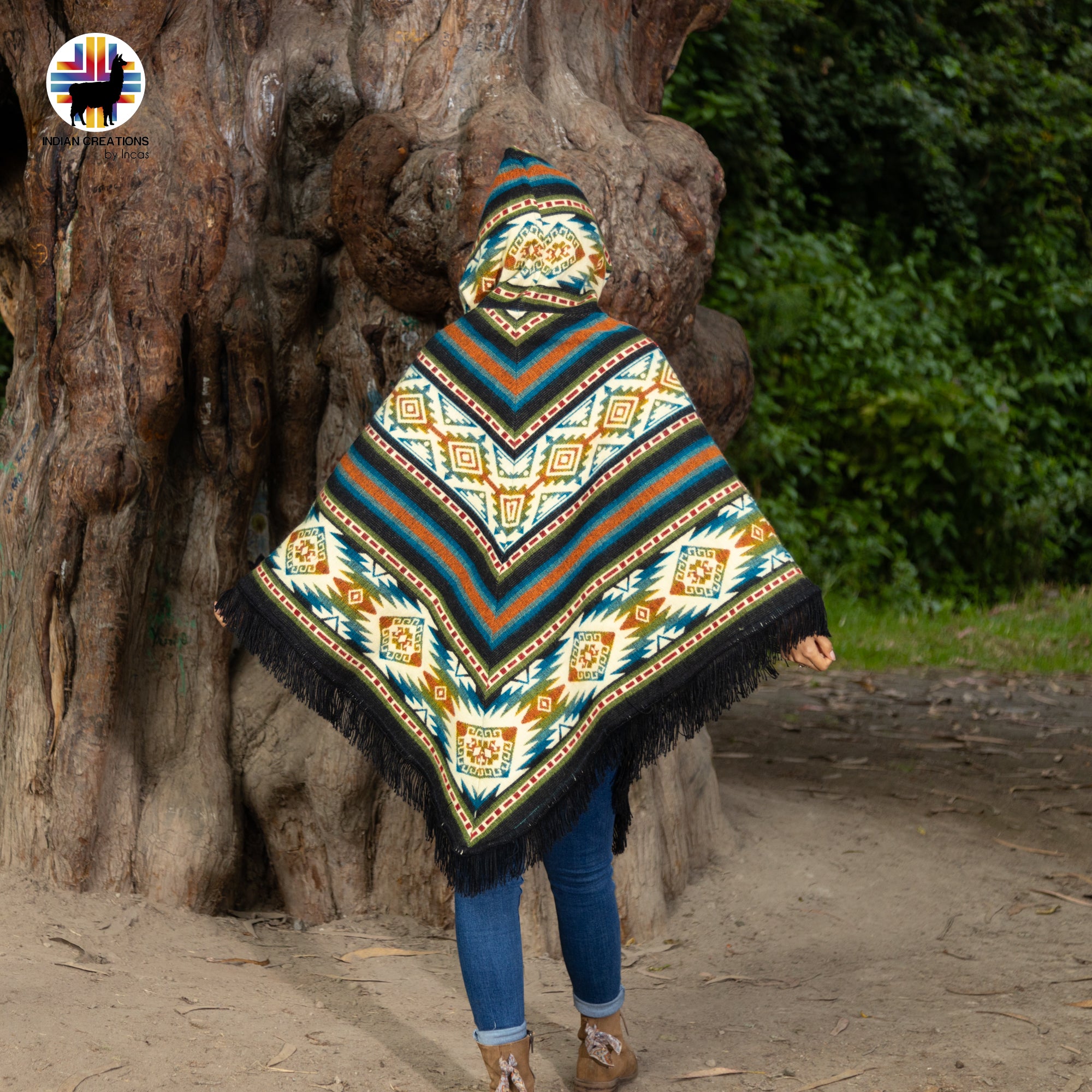 Unisex Alpaca Wool poncho. V Shaped Style. One size. Lightweight but Super soft and warm.