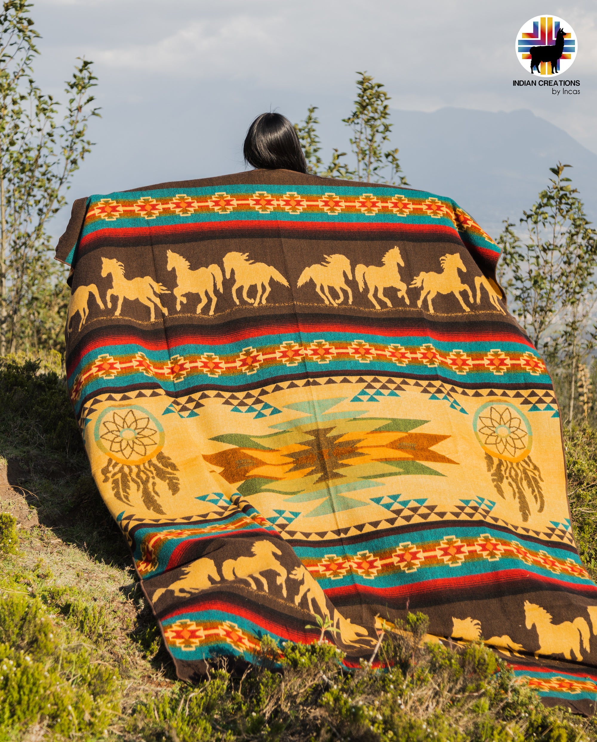 KING SIZE and Heavy-Duty Alpaca Blanket (Spirit Horse)