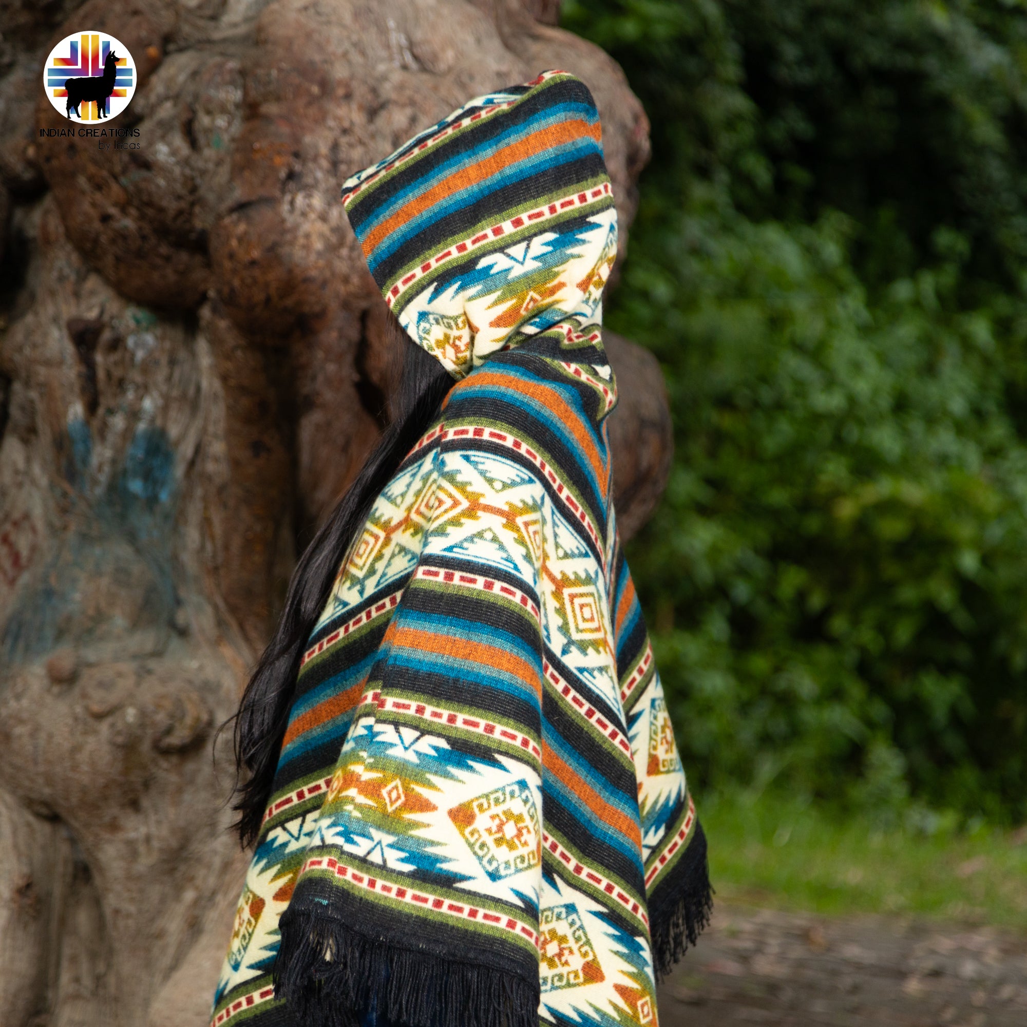 Unisex Alpaca Wool poncho. V Shaped Style. One size. Lightweight but Super soft and warm.