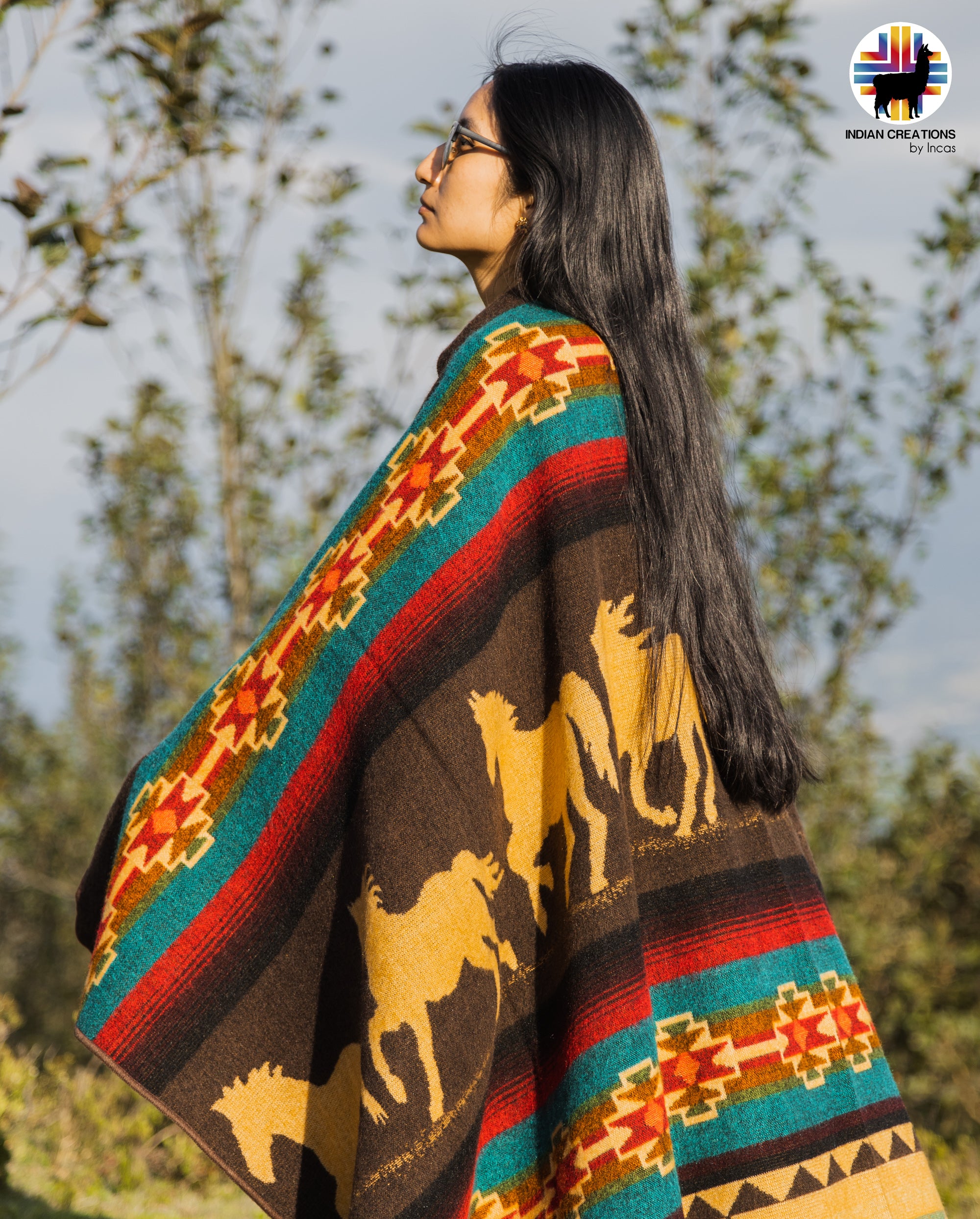 KING SIZE and Heavy-Duty Alpaca Blanket (Spirit Horse)