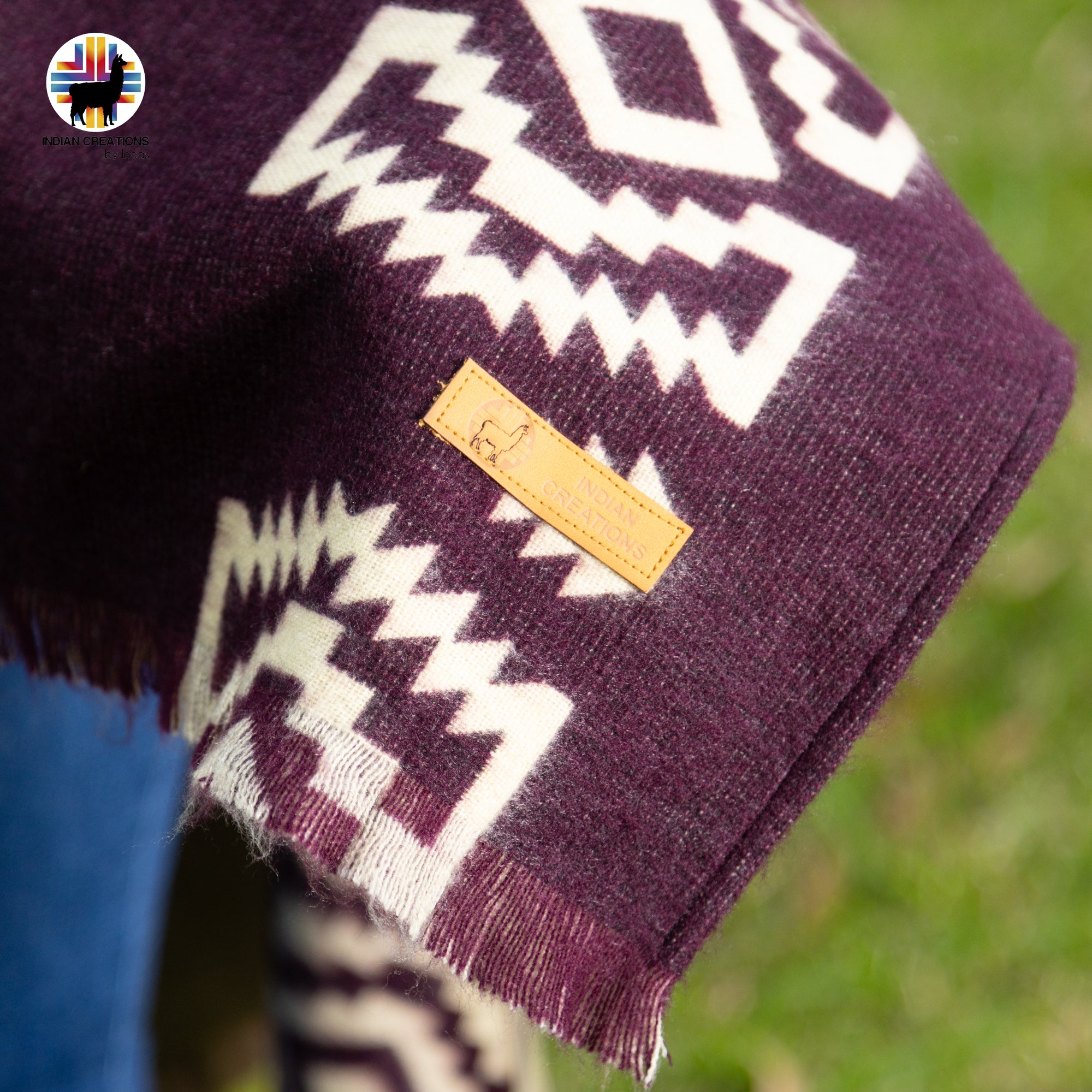 Byzantium Alpaca Wool Poncho Handcrafted by Indigenous Hands