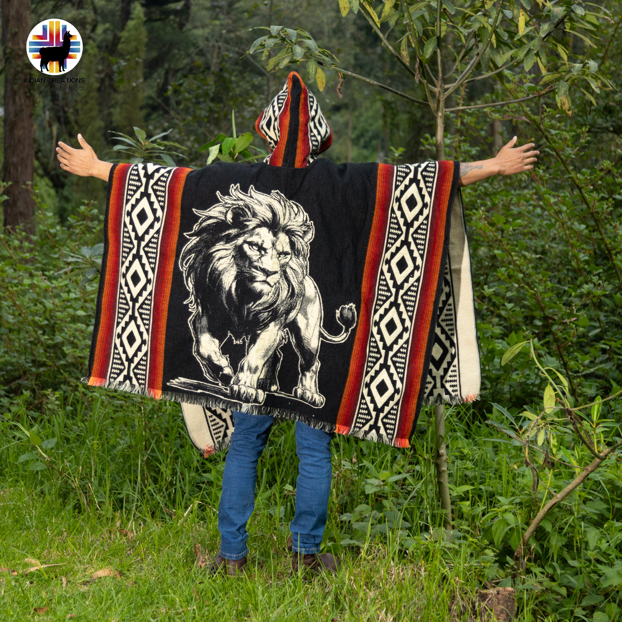 Aryeh Yehudah Alpaca Wool Poncho Handcrafted by Indigenous Hands