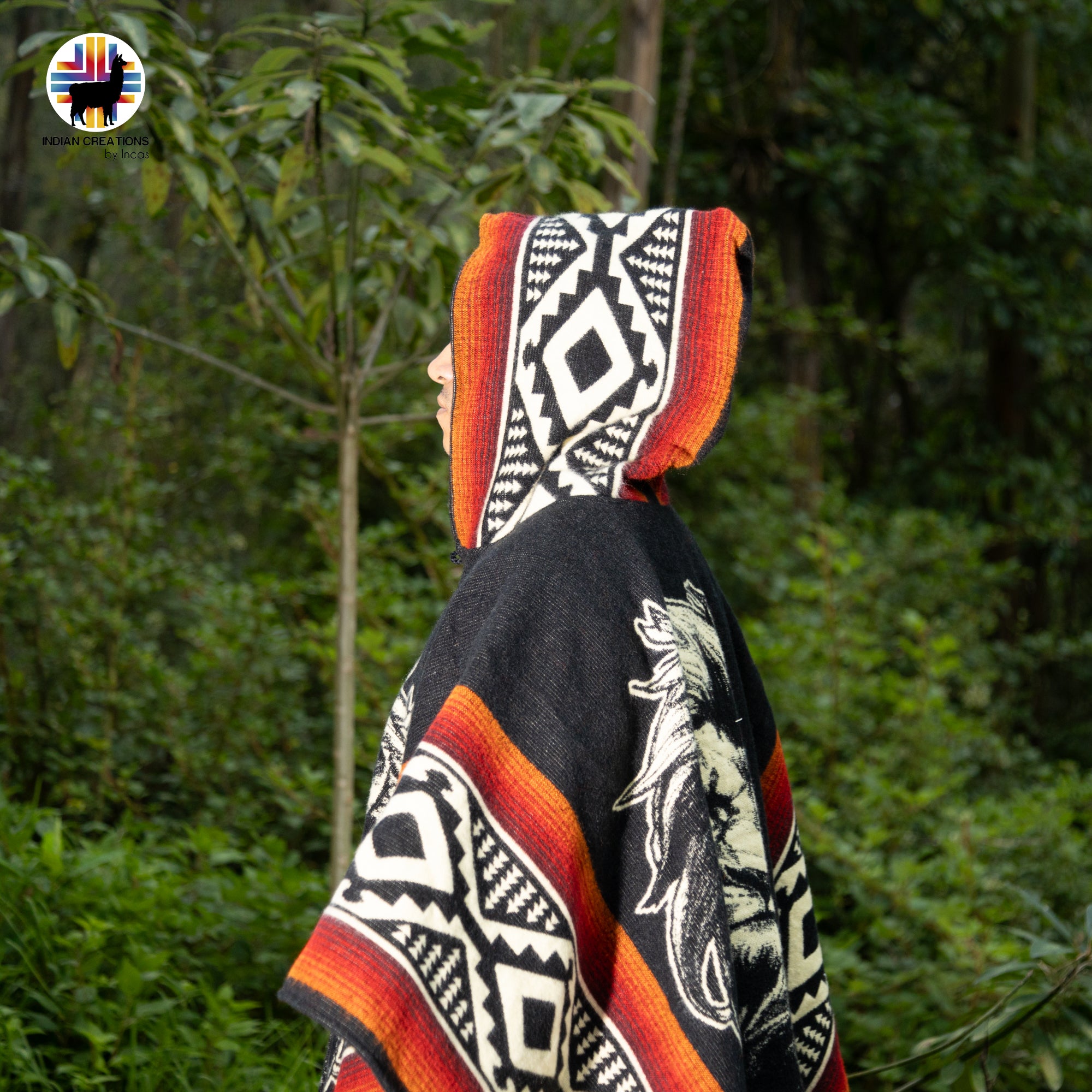 Aryeh Yehudah Alpaca Wool Poncho Handcrafted by Indigenous Hands