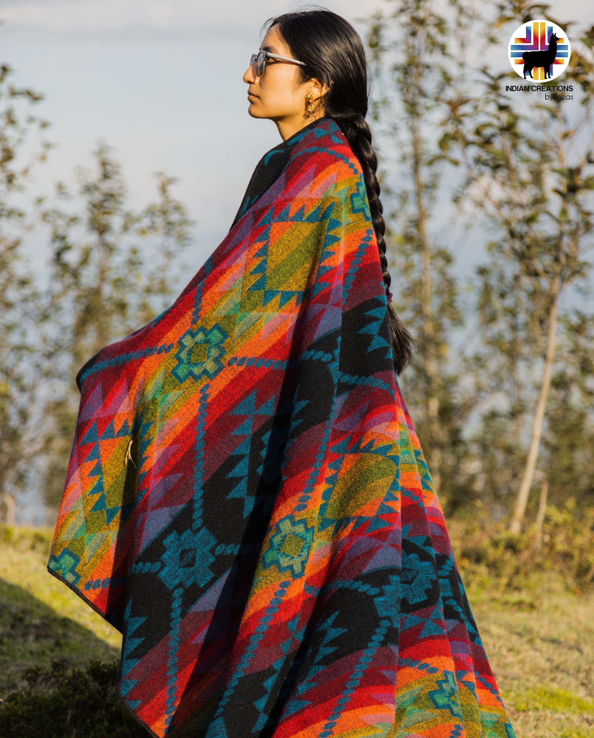 KING SIZE and Heavy-Duty Alpaca Blanket (Sunset Sky)