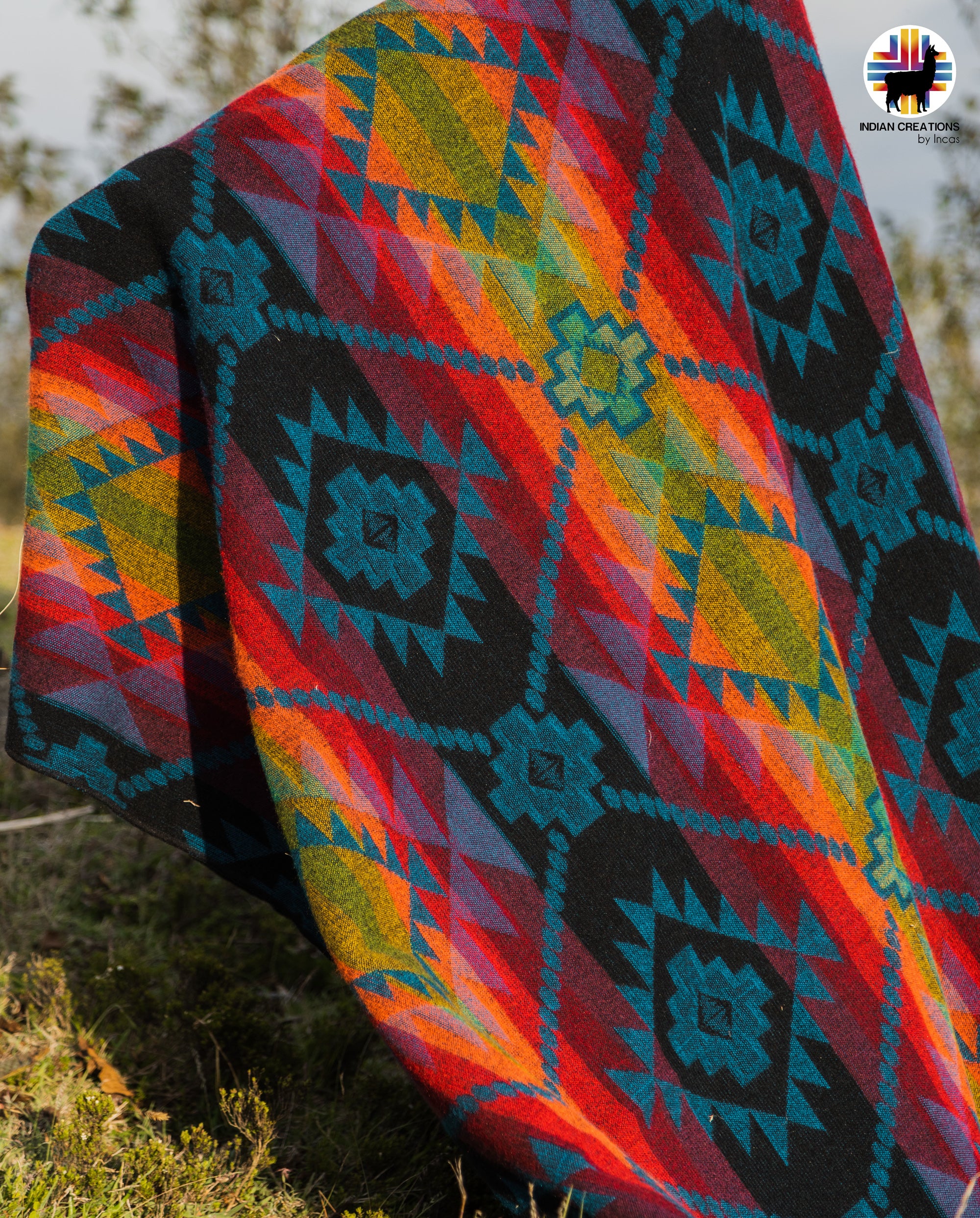 KING SIZE and Heavy-Duty Alpaca Blanket (Sunset Sky)