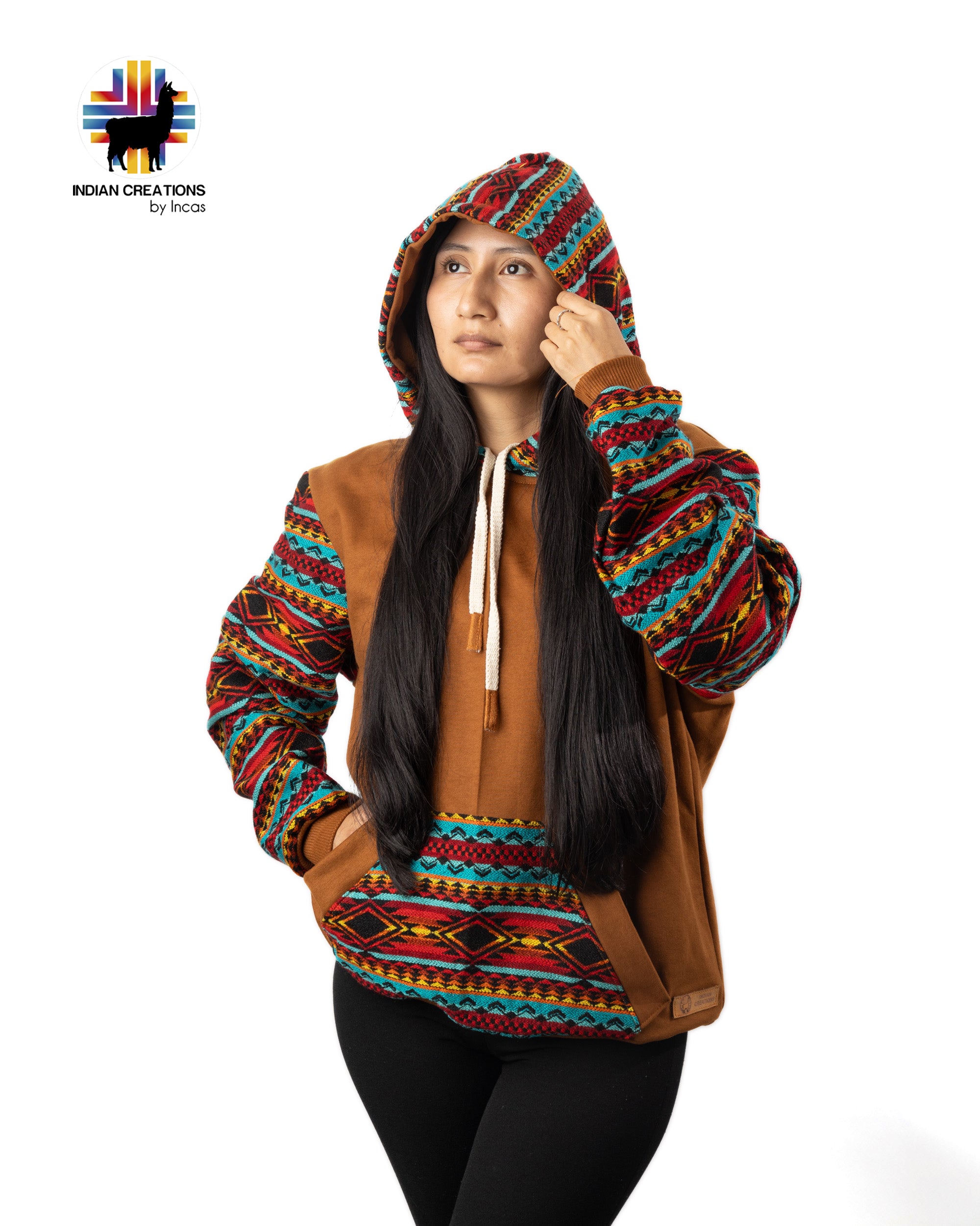 Cotton Hoodie. Handcrafted by Indigenous Hands. Super Soft with Hood. Unisex. Machine Washable. FREE SHIPPING! Gift Ideas