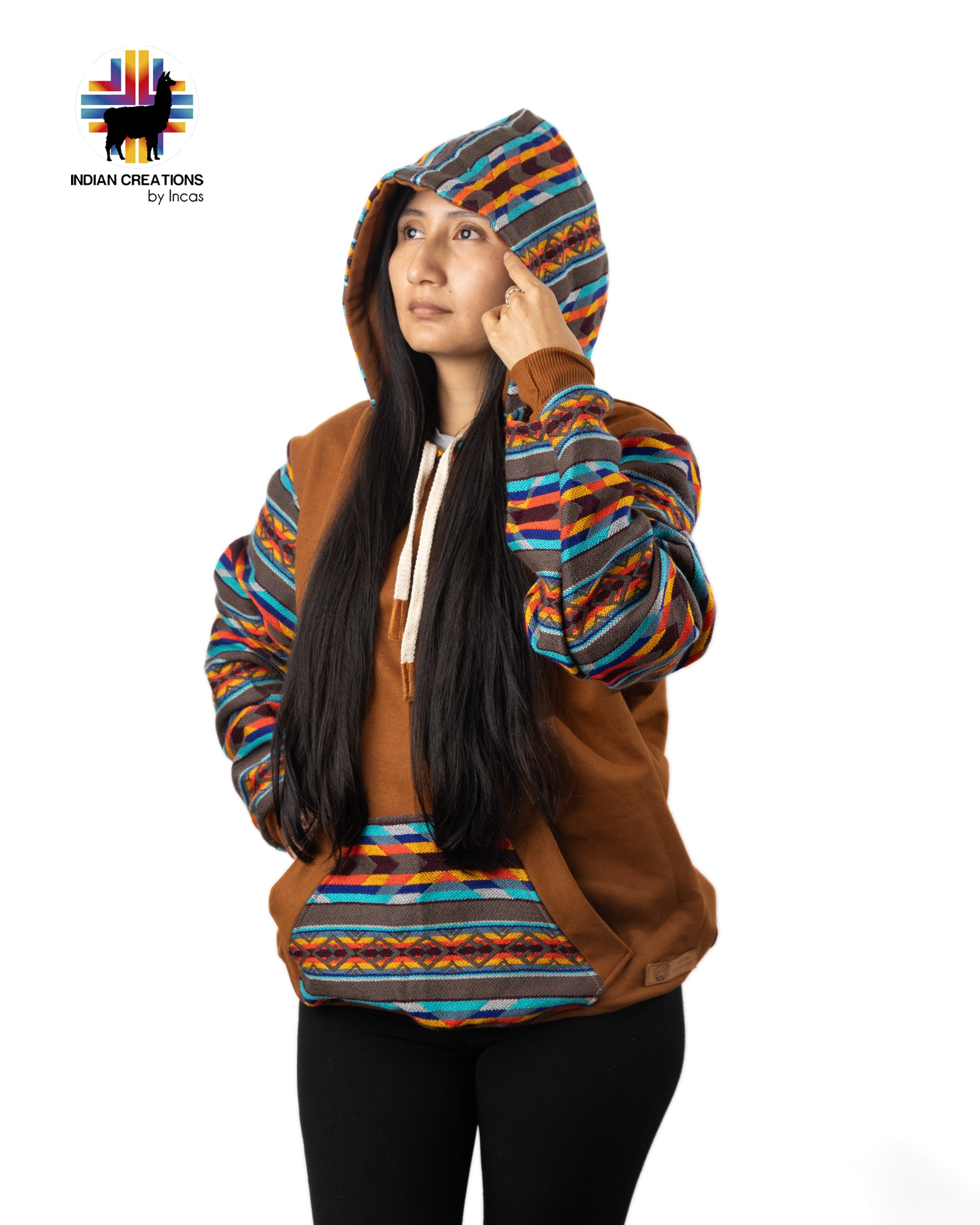 Cotton Hoodie. Handcrafted by Indigenous Hands. Super Soft with Hood. Unisex. Machine Washable. FREE SHIPPING! Gift Ideas