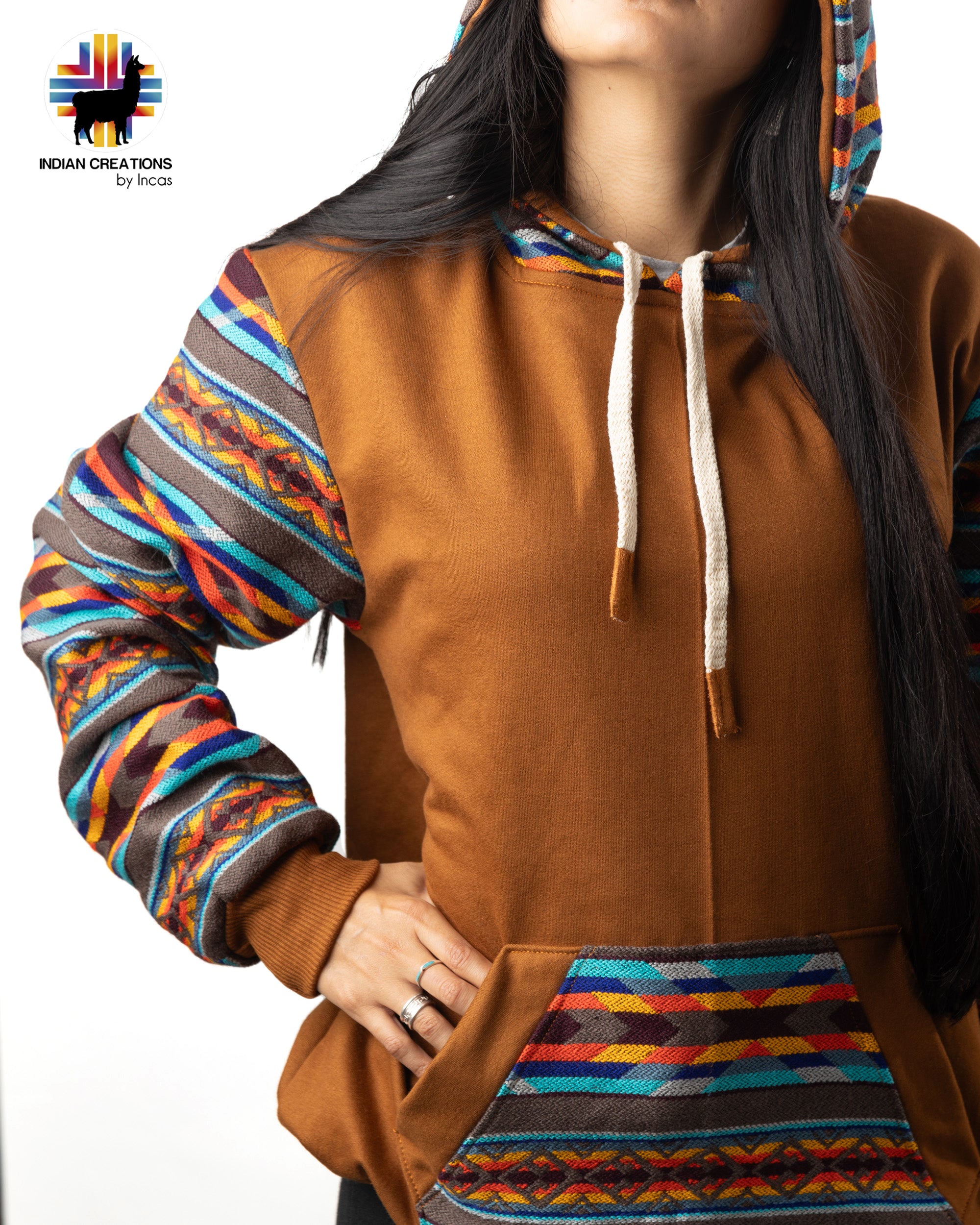 Cotton Hoodie. Handcrafted by Indigenous Hands. Super Soft with Hood. Unisex. Machine Washable. FREE SHIPPING! Gift Ideas