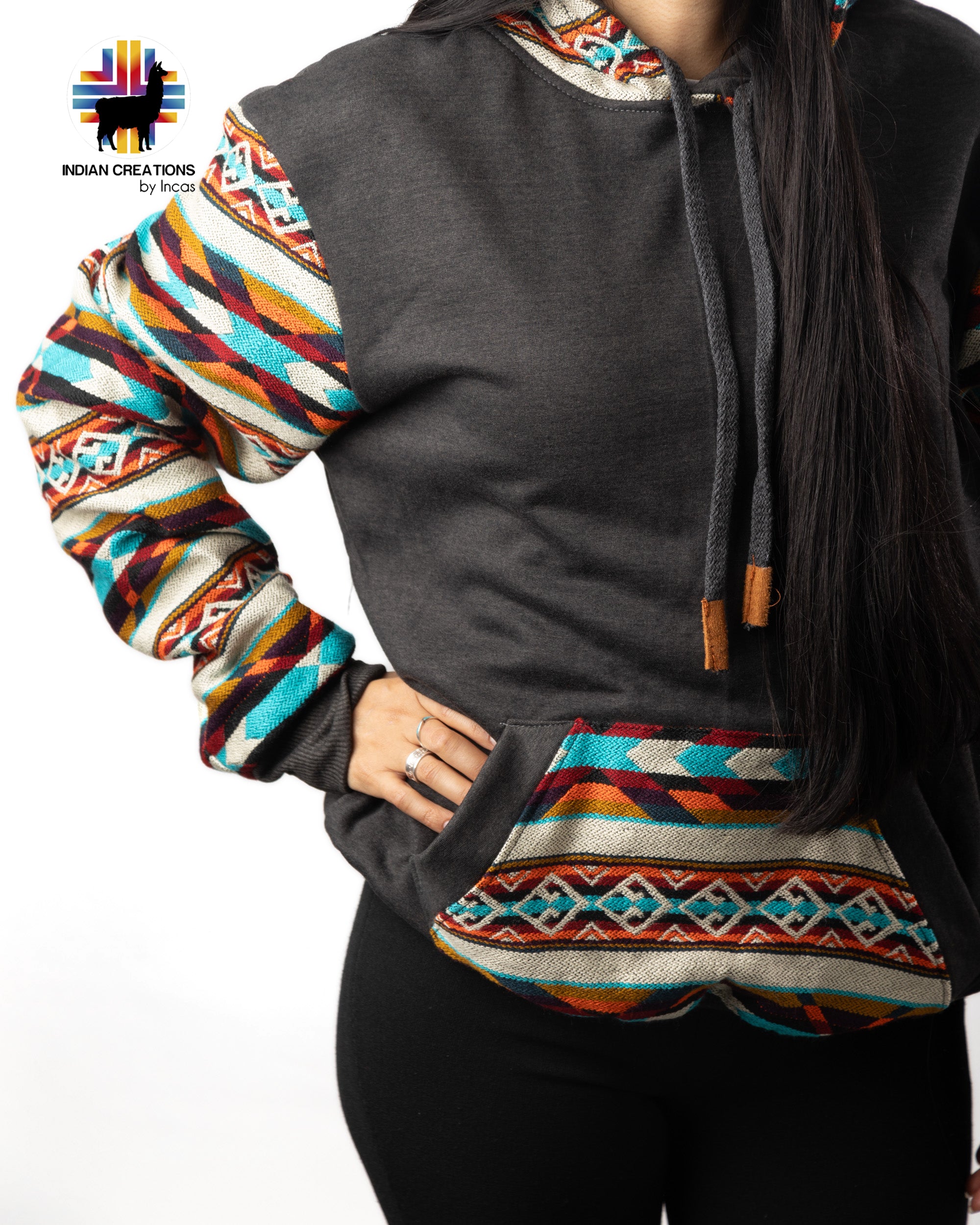 Cotton Hoodie. Handcrafted by Indigenous Hands. Machine Washable.  GIFT IDEAS