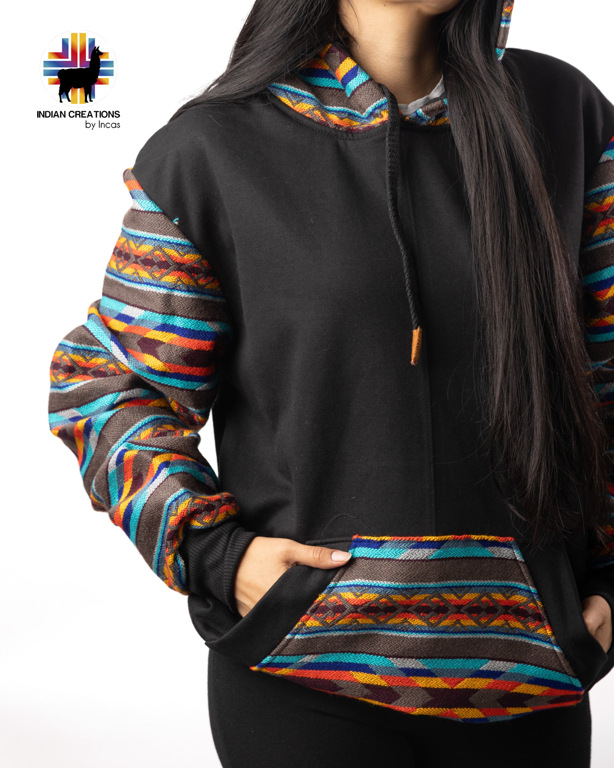 Cotton Hoodie. Handcrafted by Indigenous Hands. Machine Washable.  GIFT IDEAS