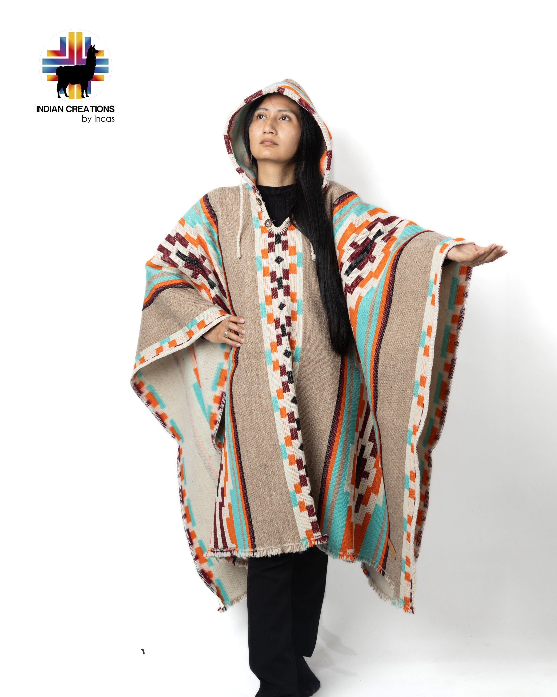 Delphinium Luxurious Sheep Wool Poncho