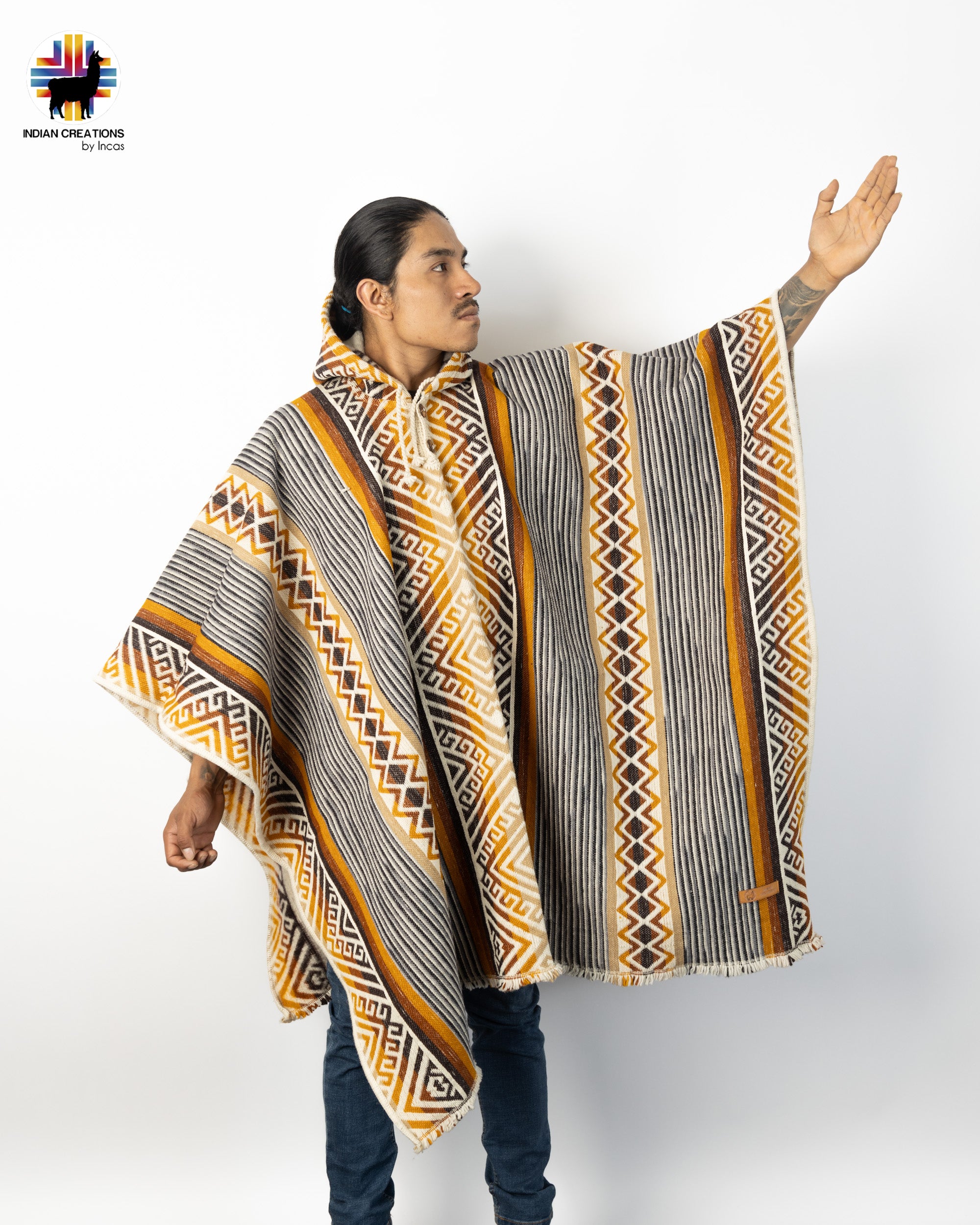 Solidago Virgaurea Luxurious Sheep Wool Poncho