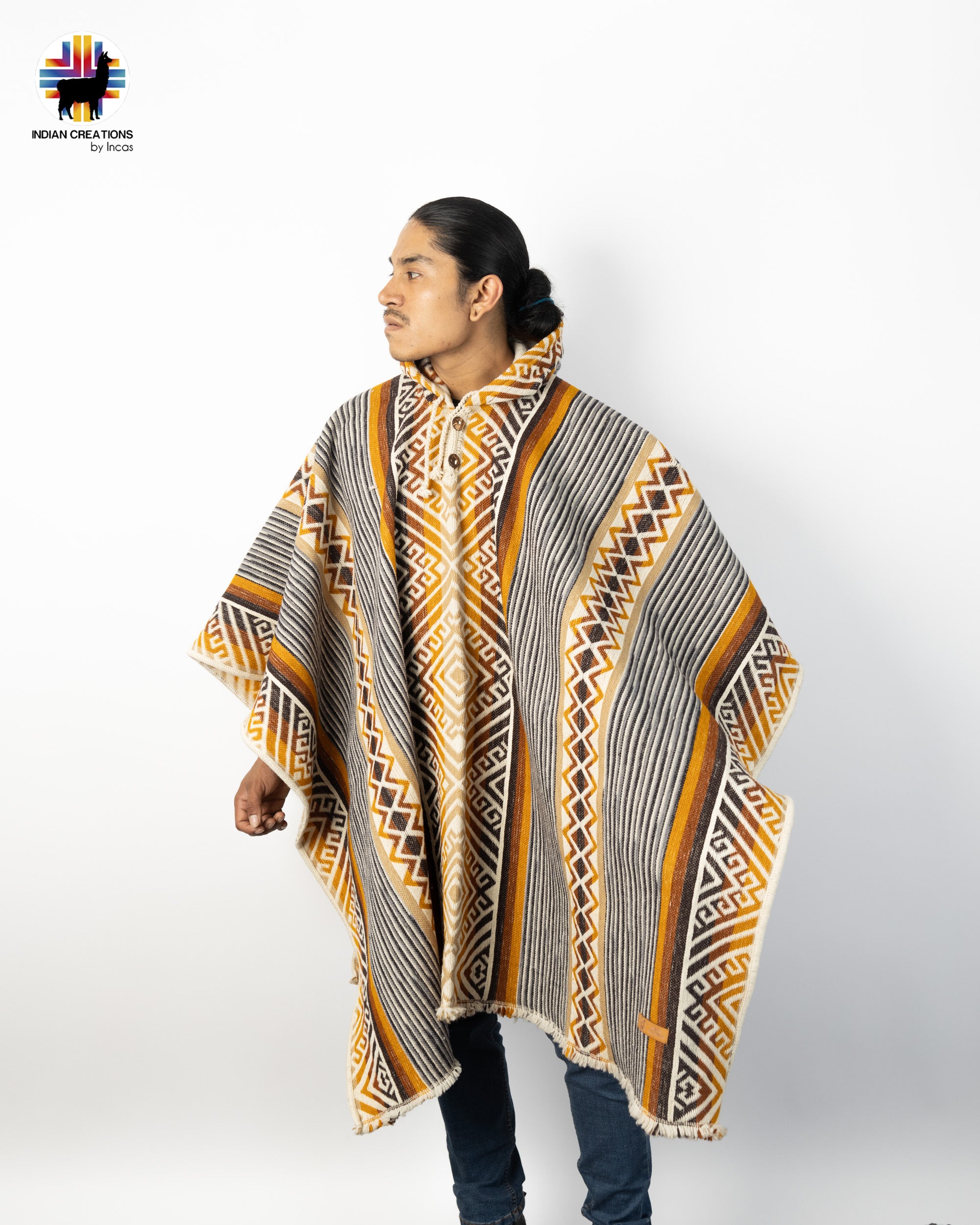 Solidago Virgaurea Luxurious Sheep Wool Poncho