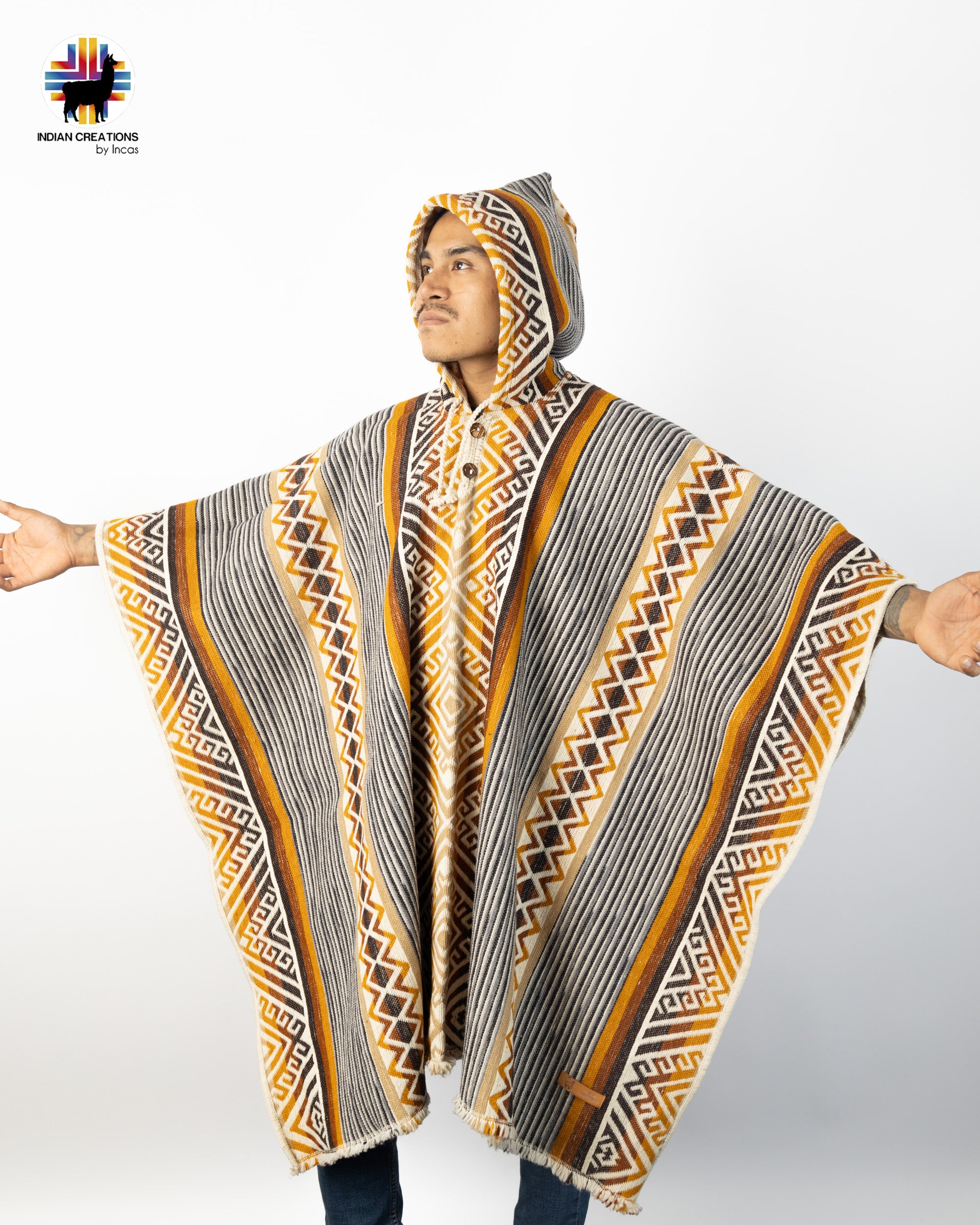 Solidago Virgaurea Luxurious Sheep Wool Poncho