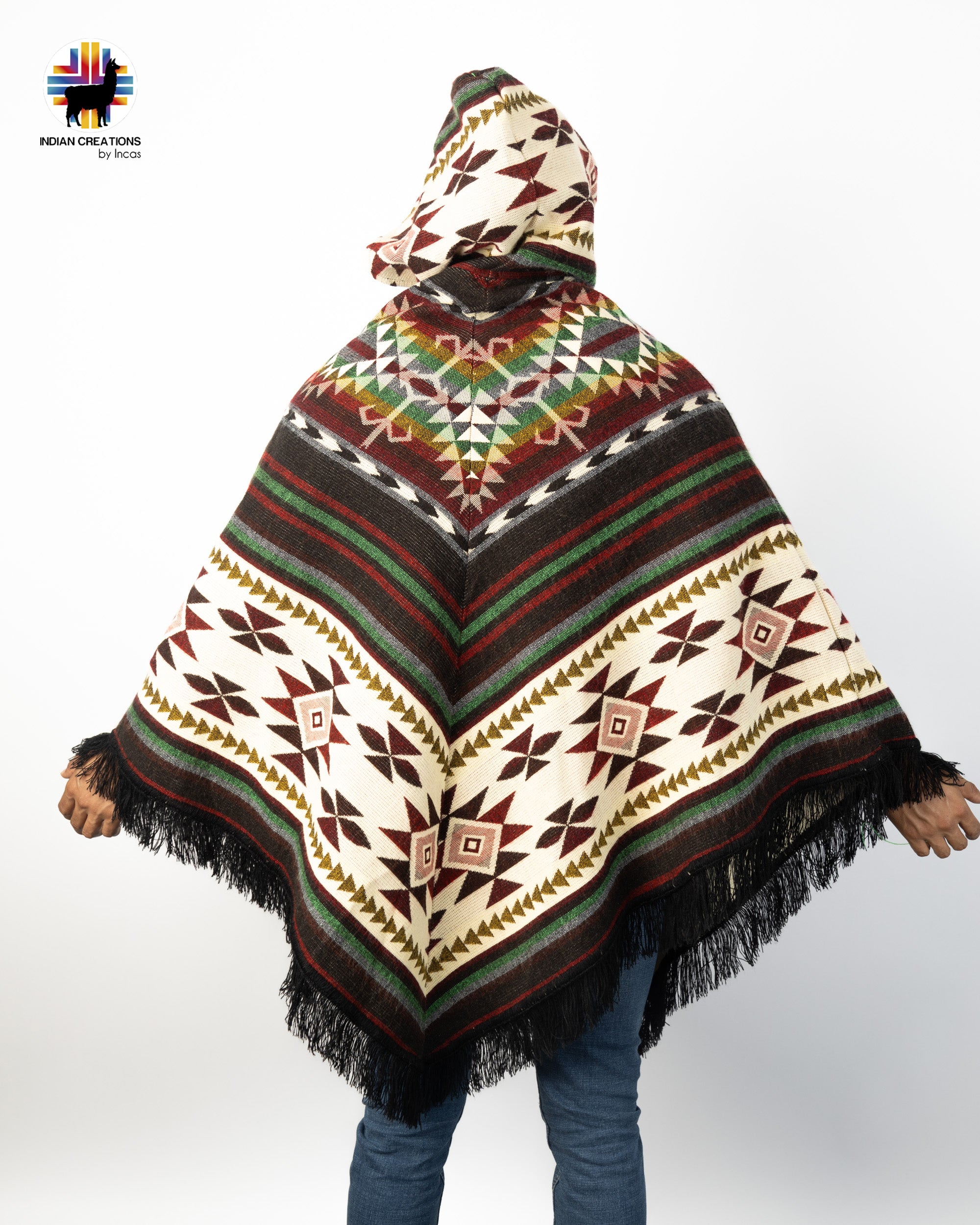 Unisex V-Shaped Alpaca Poncho