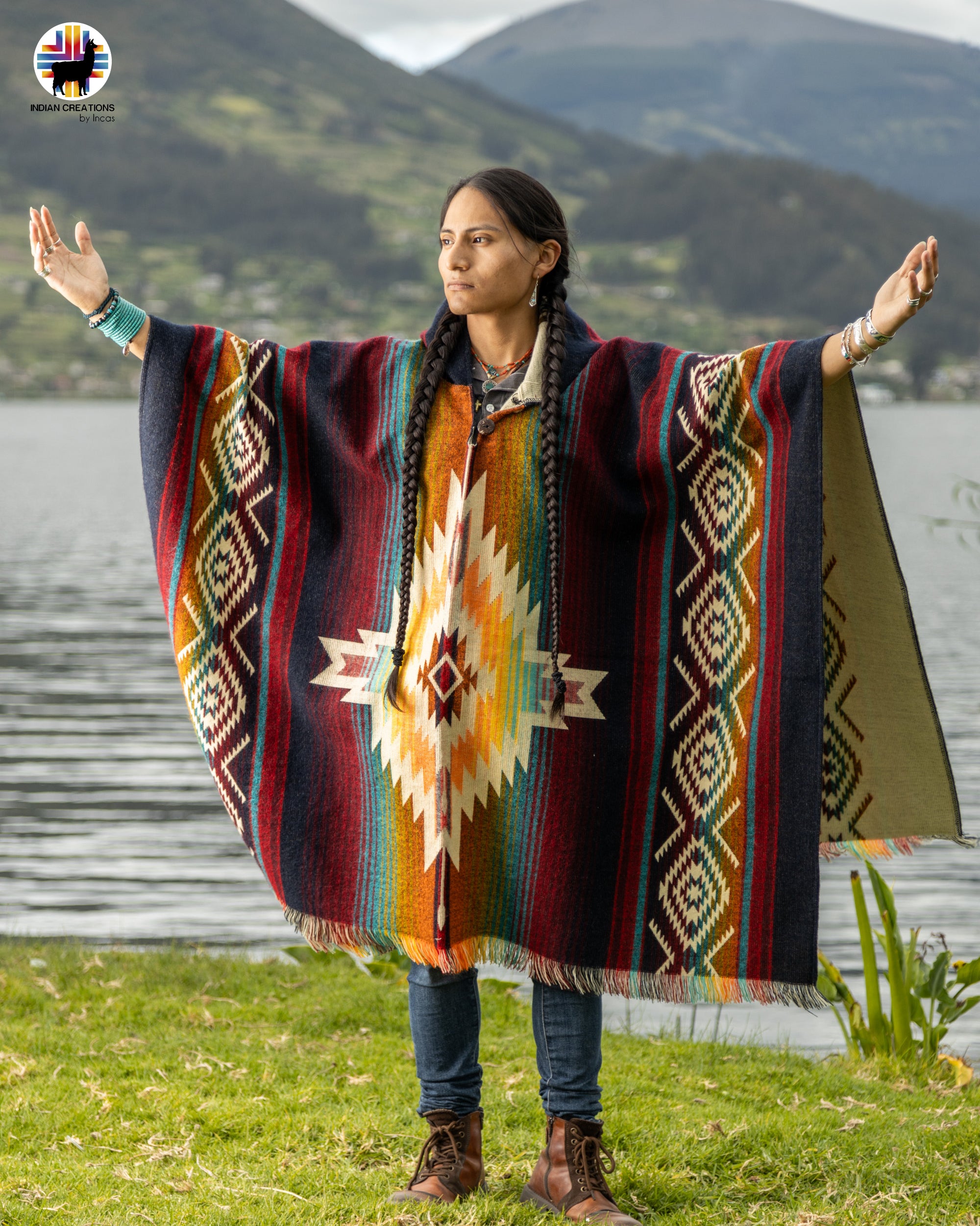 Vesuvius volcano Alpaca Poncho