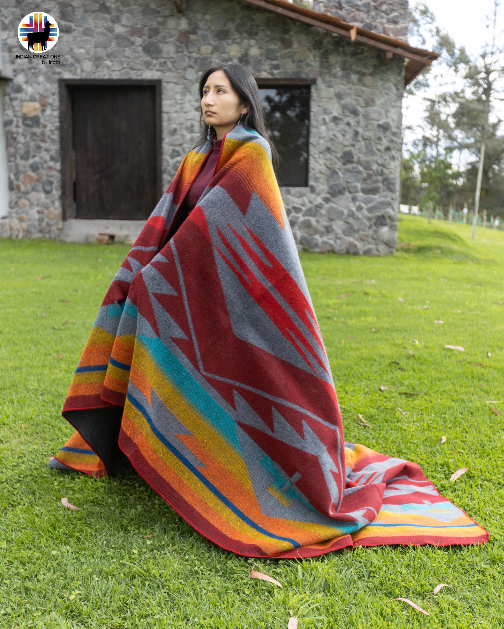 KING SIZE and Heavy-Duty Alpaca Blanket (Citlaltépetl)