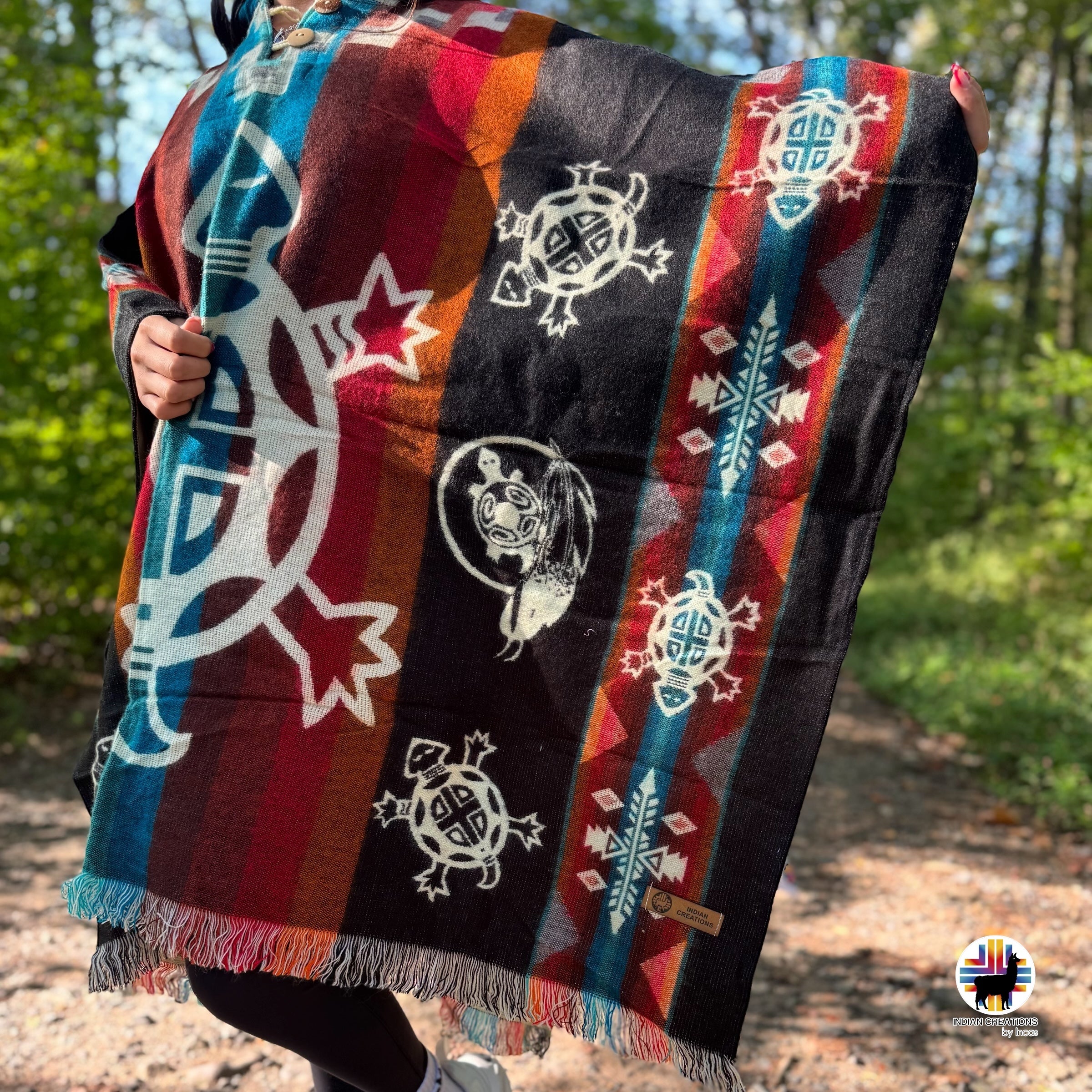 Red Sea Turtles Alpaca Poncho