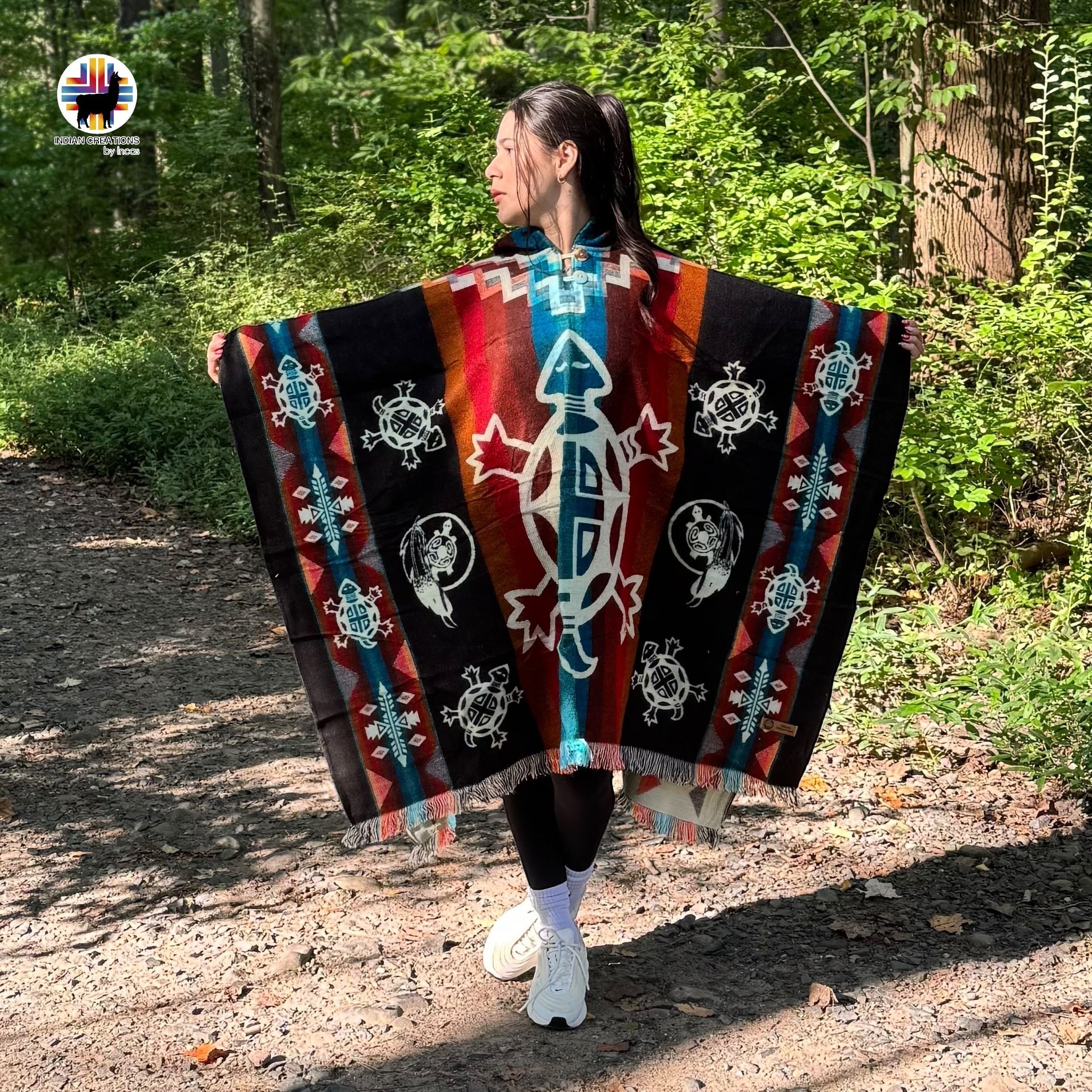 Red Sea Turtles Alpaca Poncho