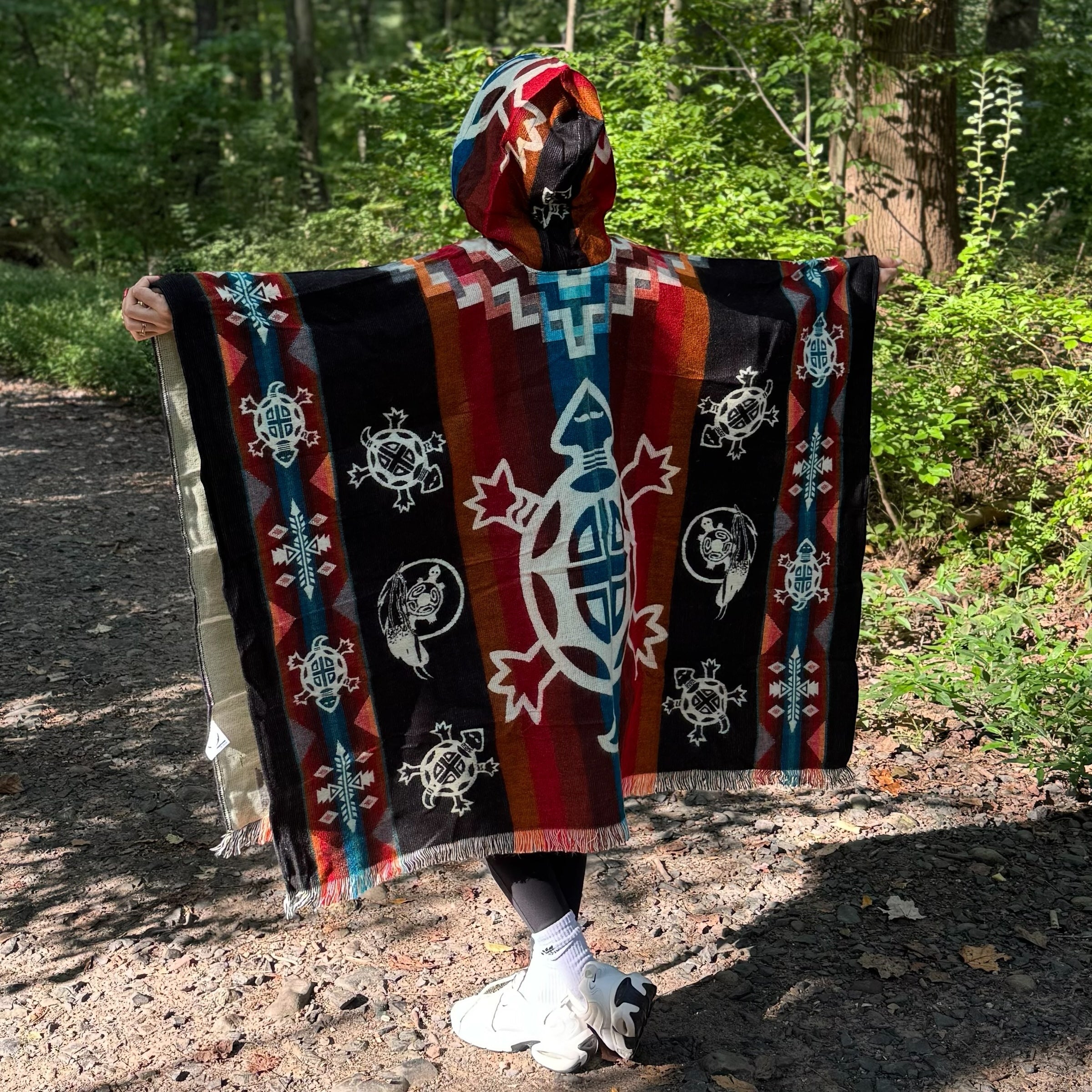 Red Sea Turtles Alpaca Poncho