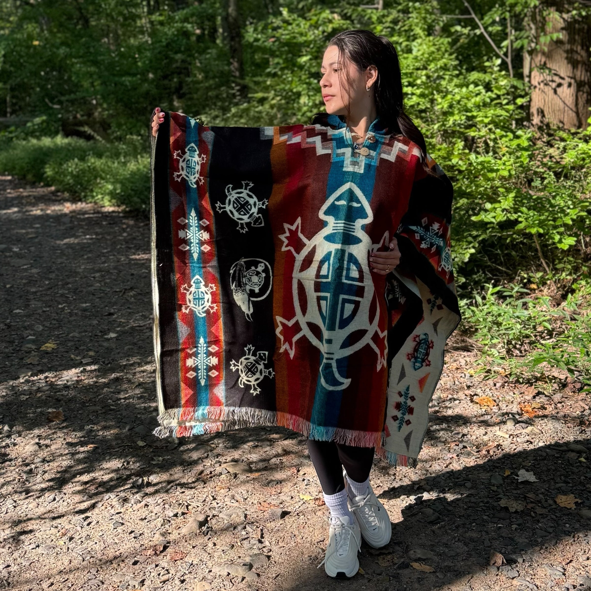 Red Sea Turtles Alpaca Poncho