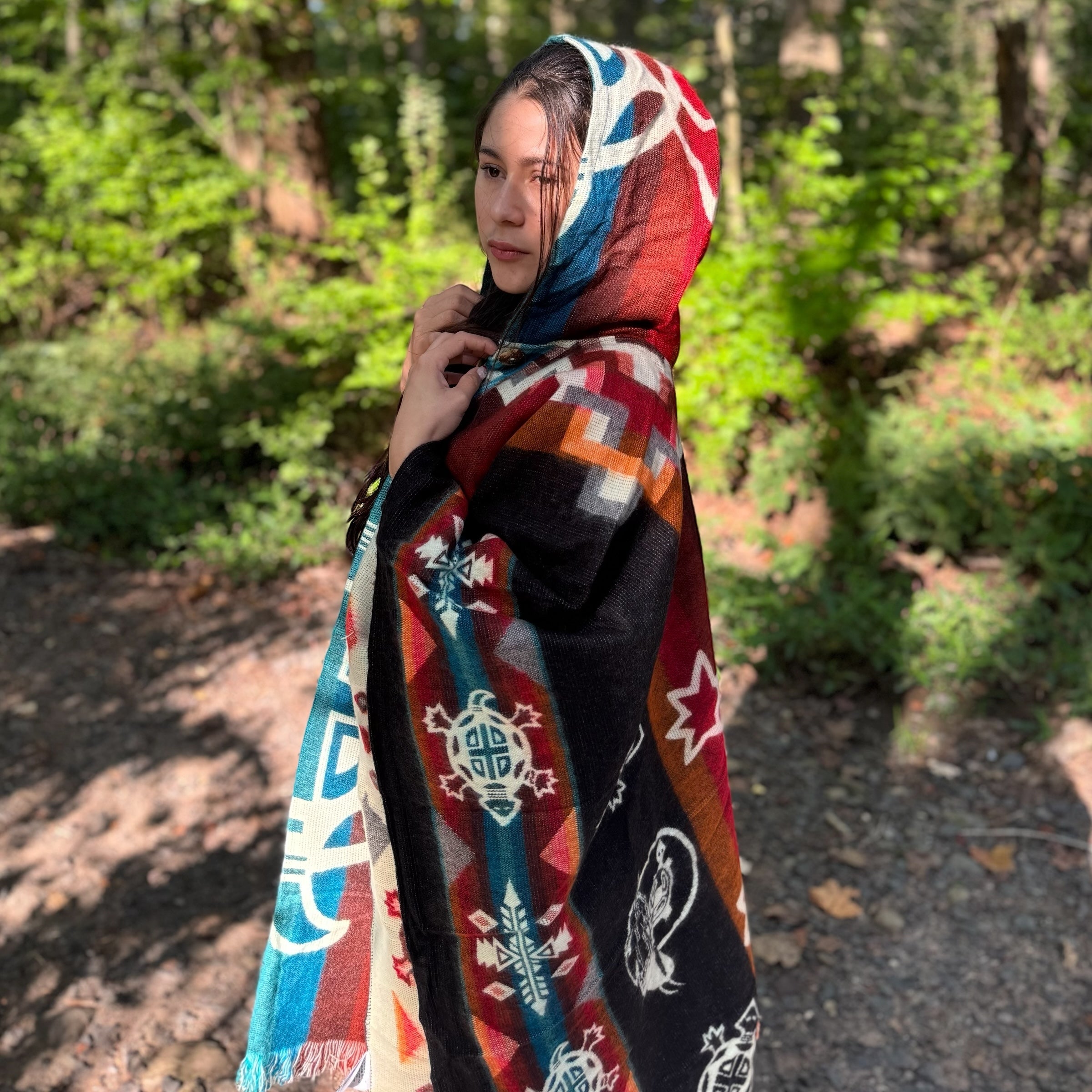 Red Sea Turtles Alpaca Poncho