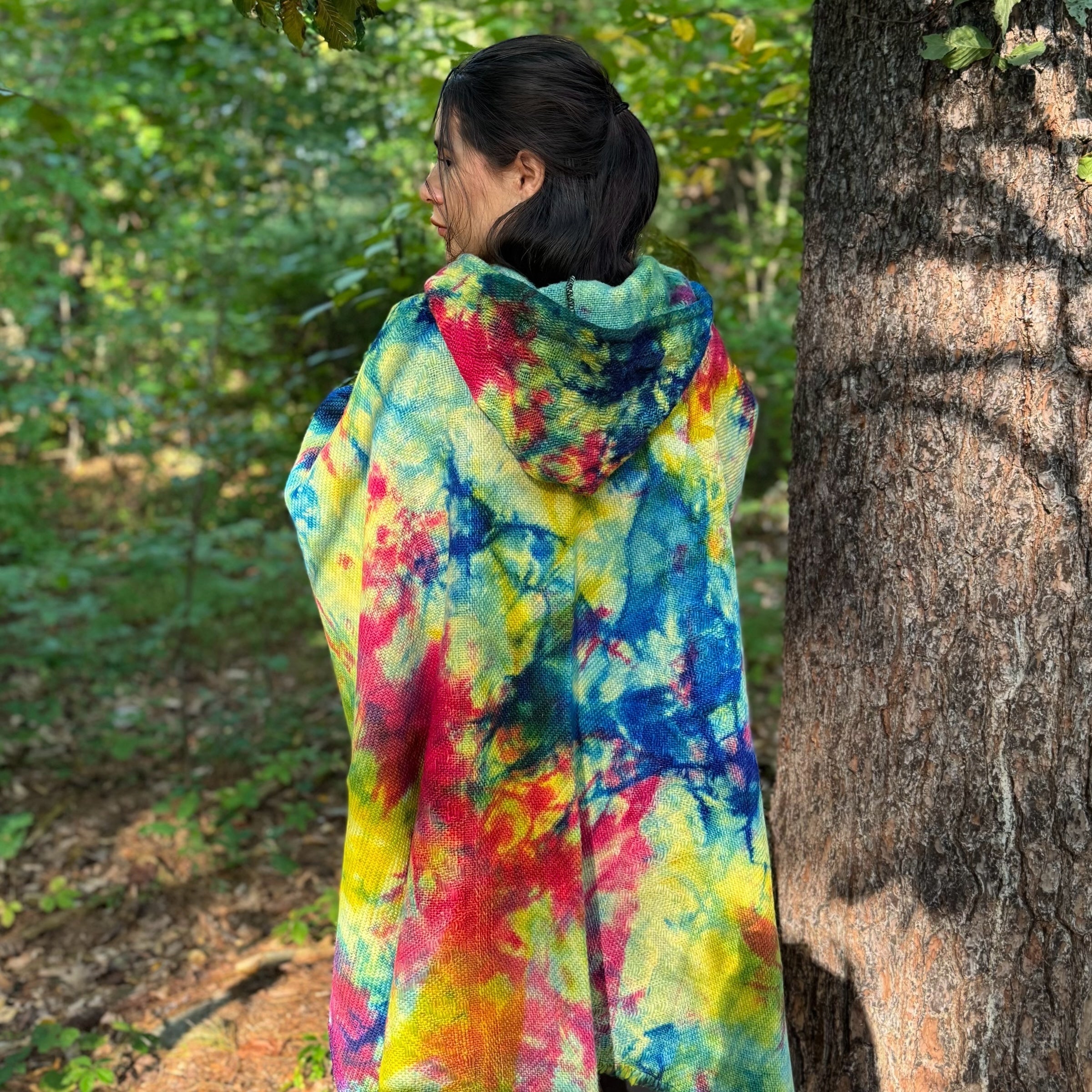 Cockscomb Wool Poncho