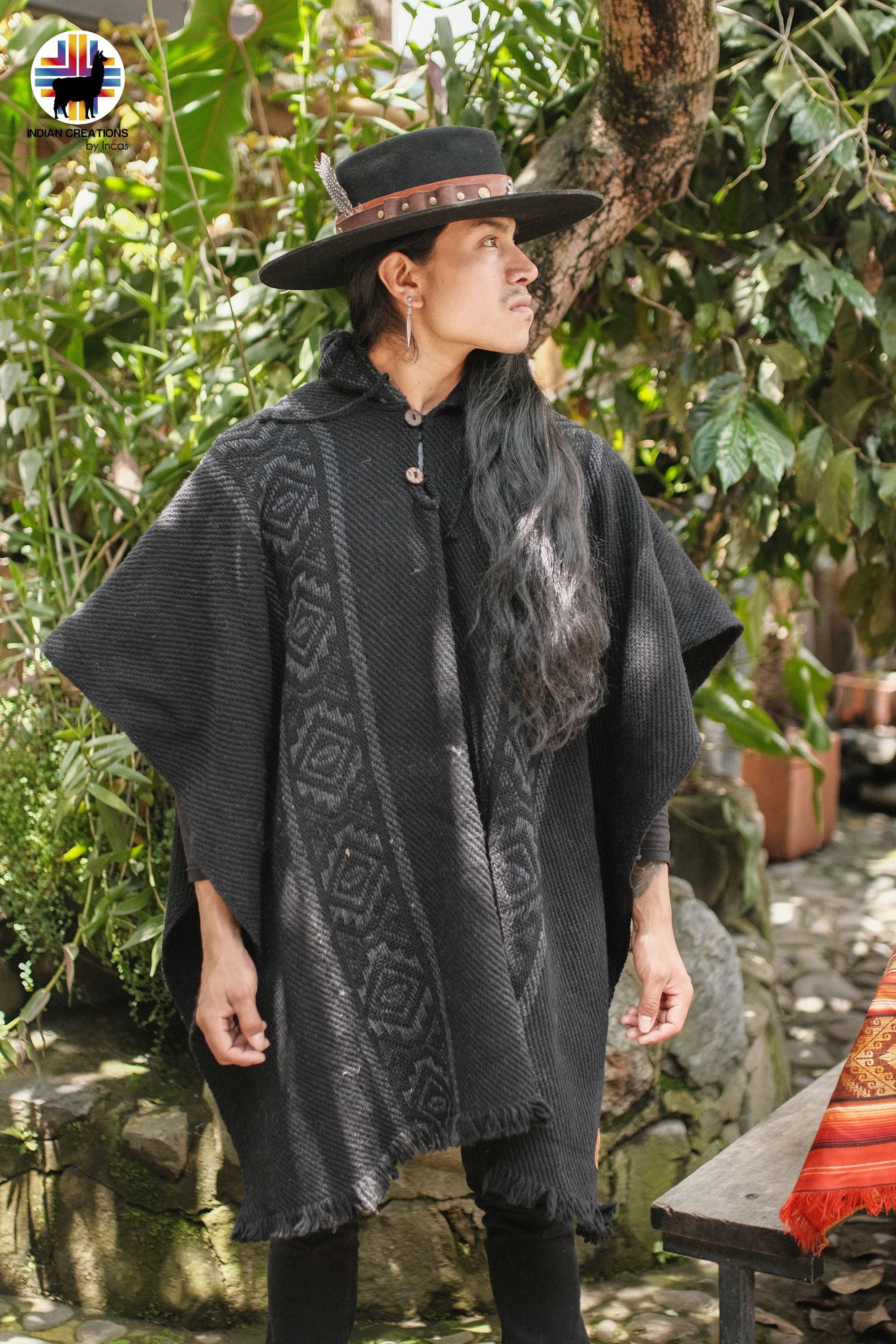 Deep Forest Wool Poncho