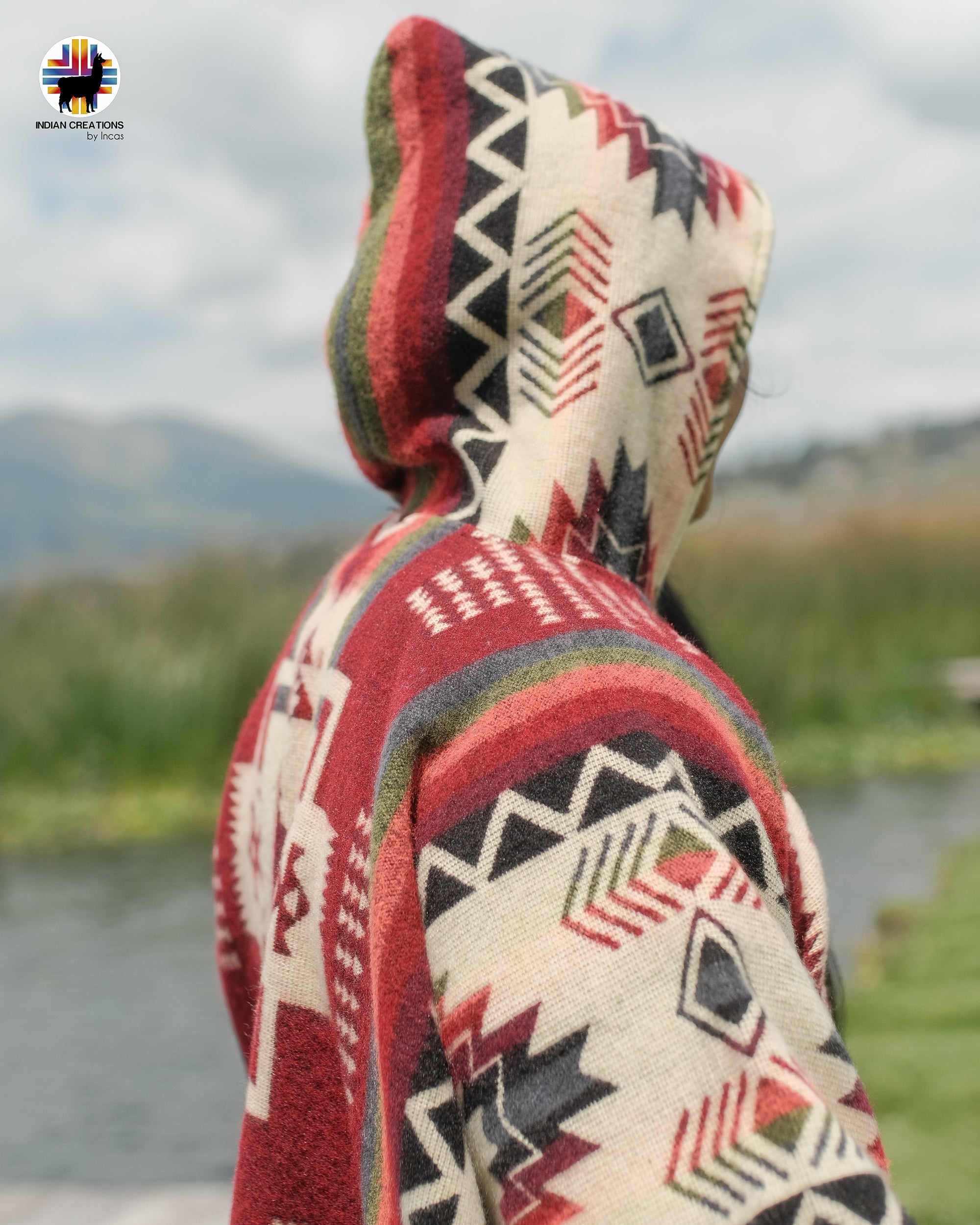 Peruaan Heren Alpaca Poncho Gratis Verzending Peruaan Heren Alpaca Poncho Gratis Verzending