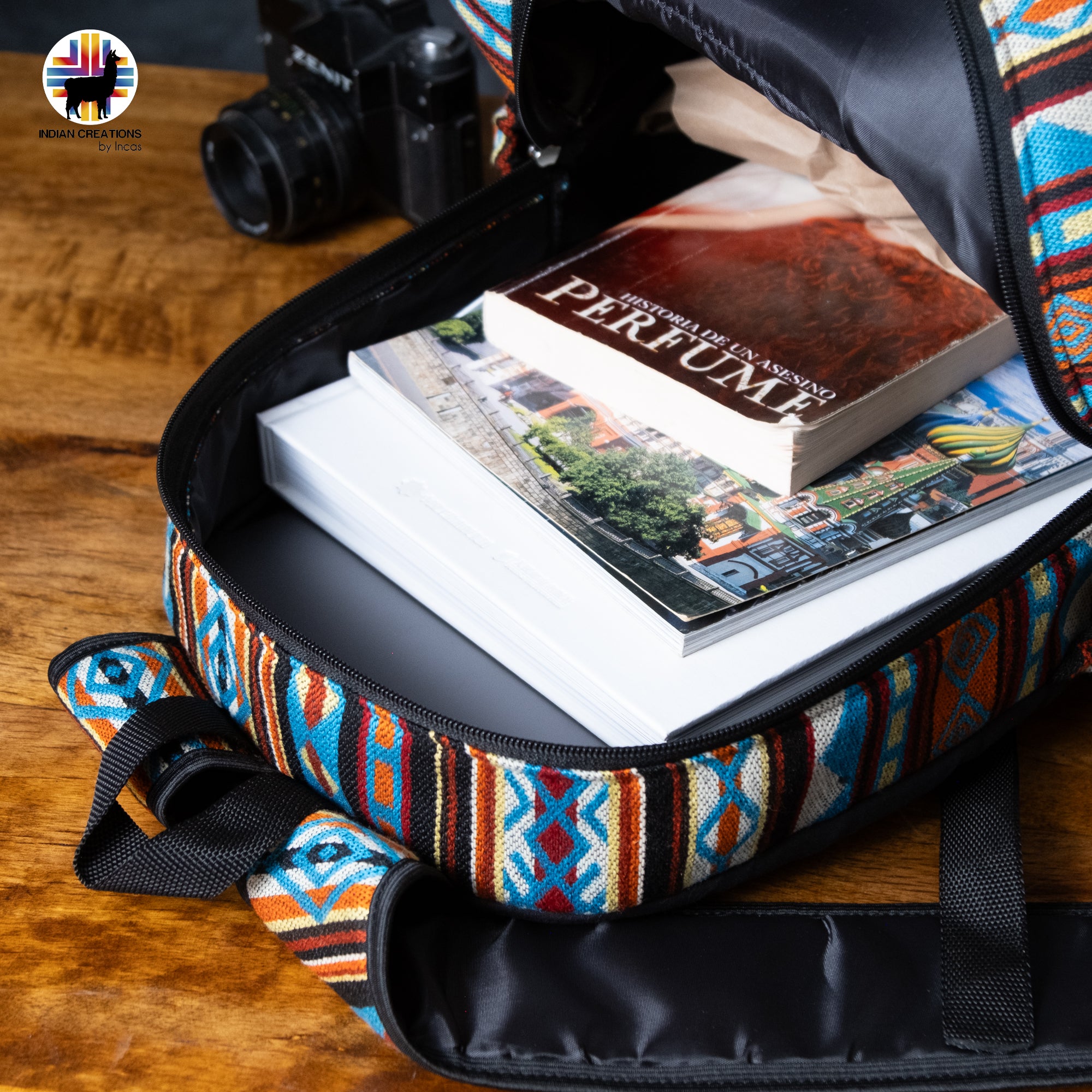 Handmade Backpack (The Indigenous Face) Exclusive Design. Lightweight. Unique, accessible.