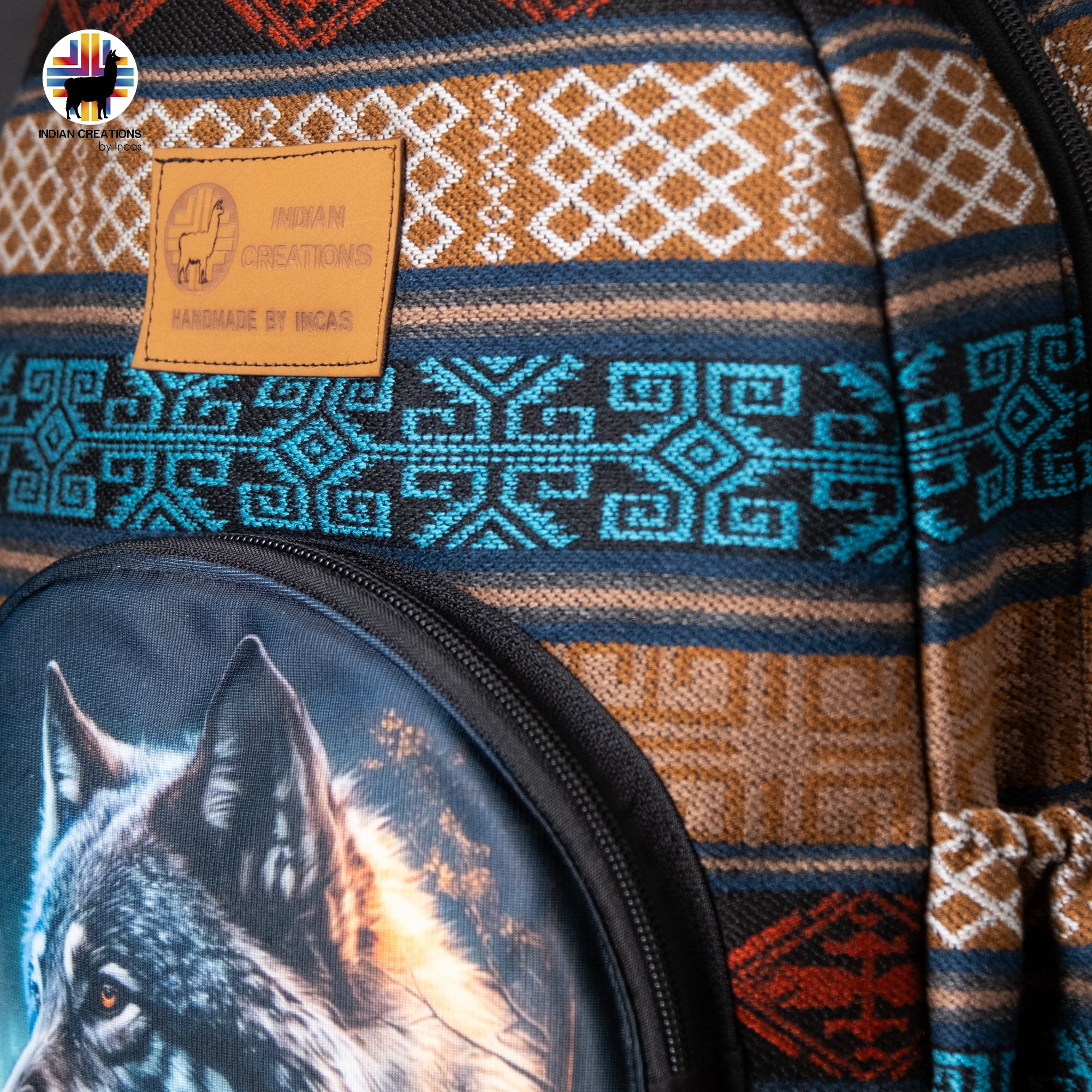Handmade Backpack (Wolf Vibes) Exclusive Design. Lightweight. Unique, accessible.