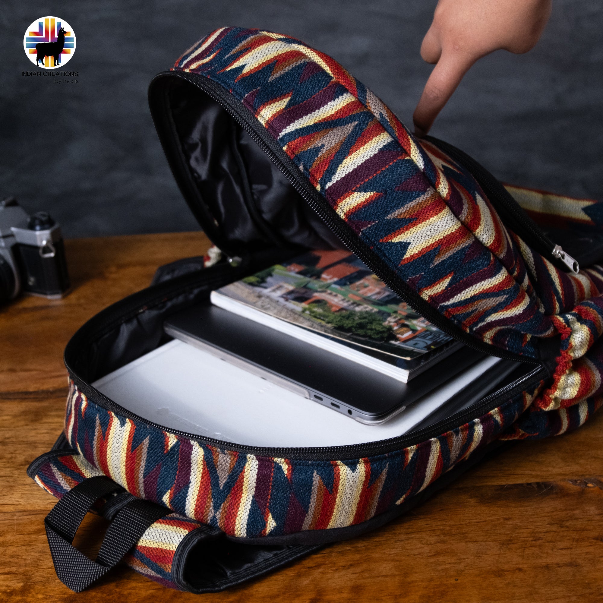 Handmade Backpack (Buffalo Sunset) Exclusive Design. Lightweight. Unique, accessible.