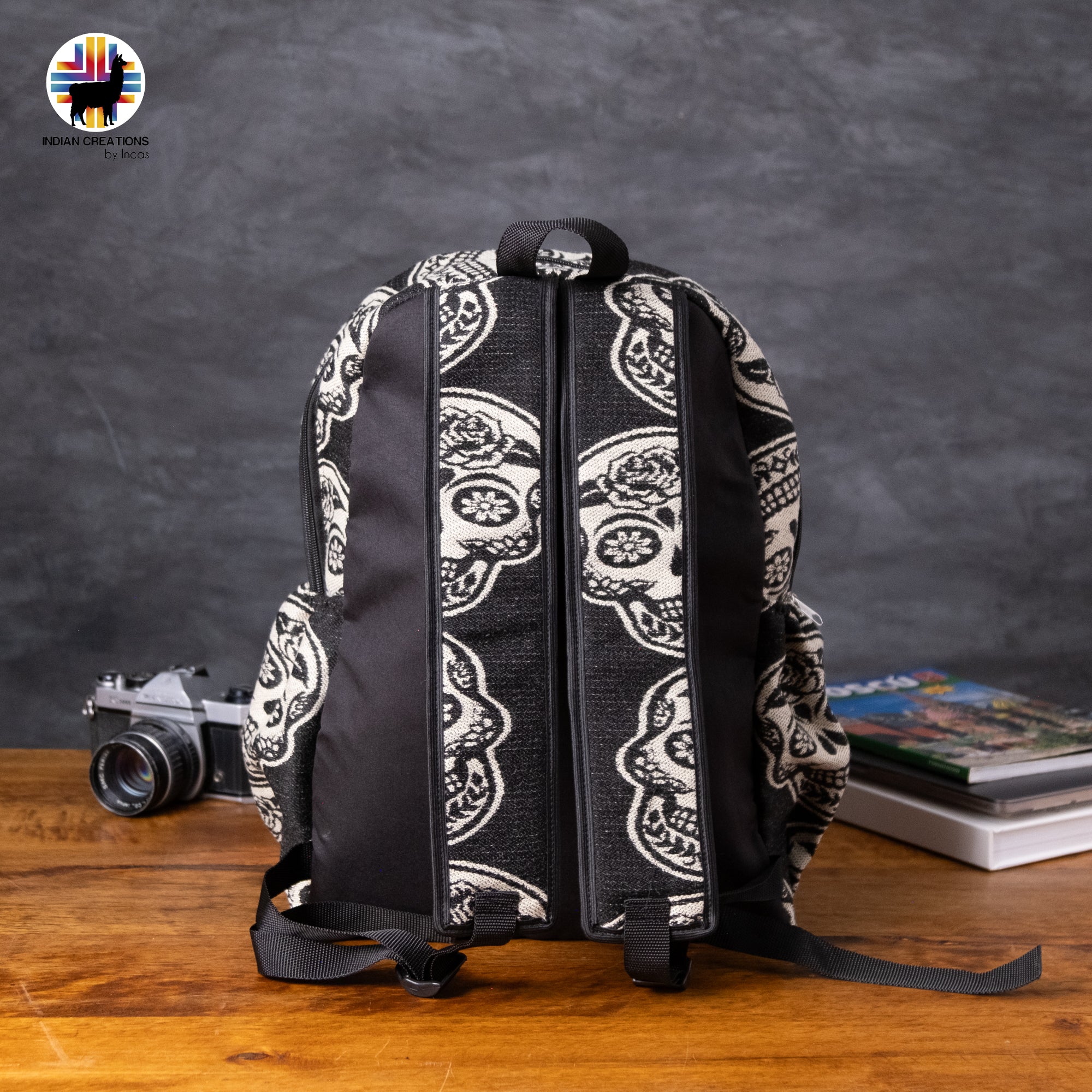 Handmade Backpack (Sugar Skull) Exclusive Design. Lightweight. Unique, accessible.