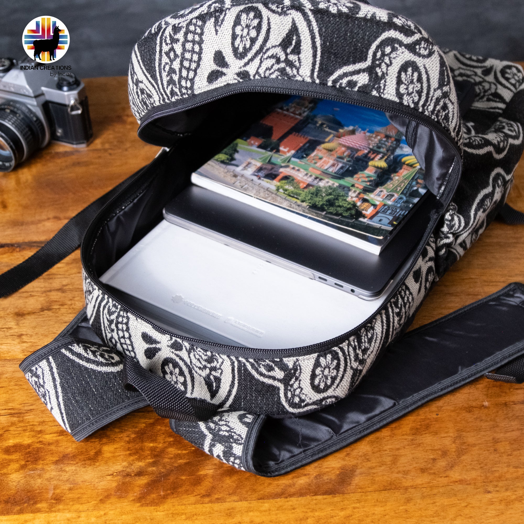 Handmade Backpack (Sugar Skull) Exclusive Design. Lightweight. Unique, accessible.