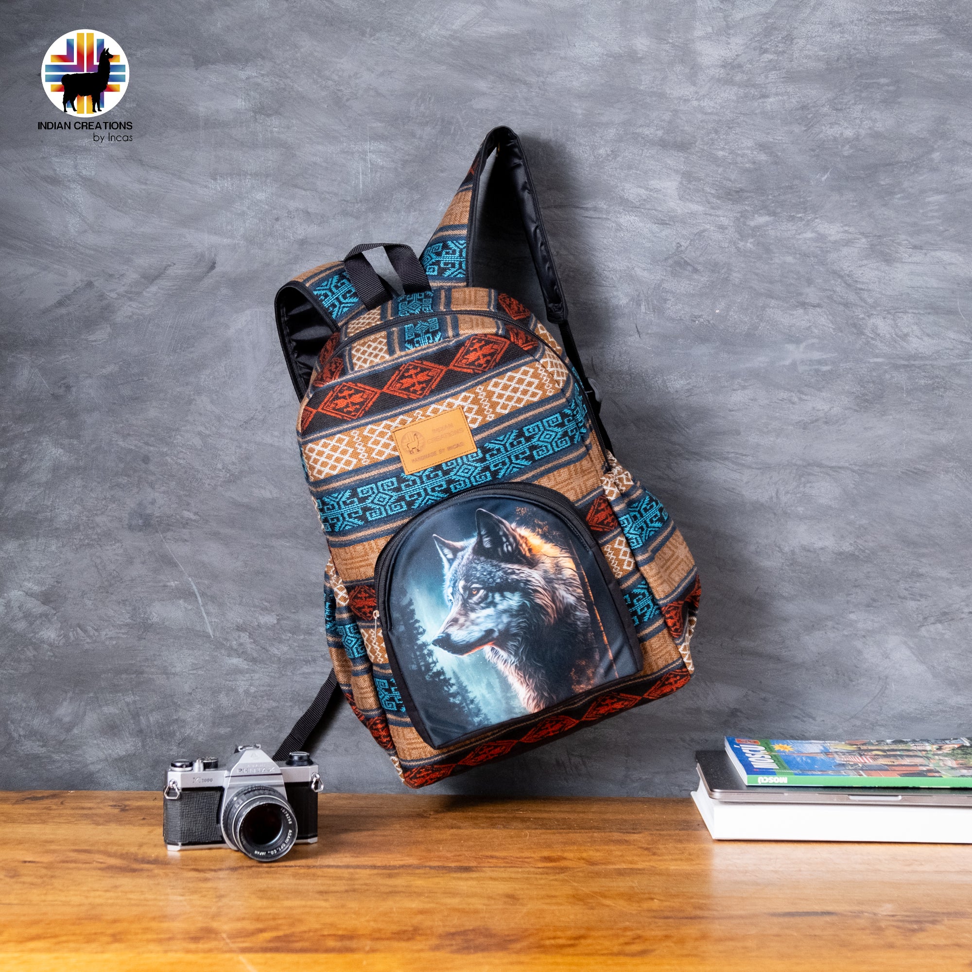 Handmade Backpack (Wolf Vibes) Exclusive Design. Lightweight. Unique, accessible.